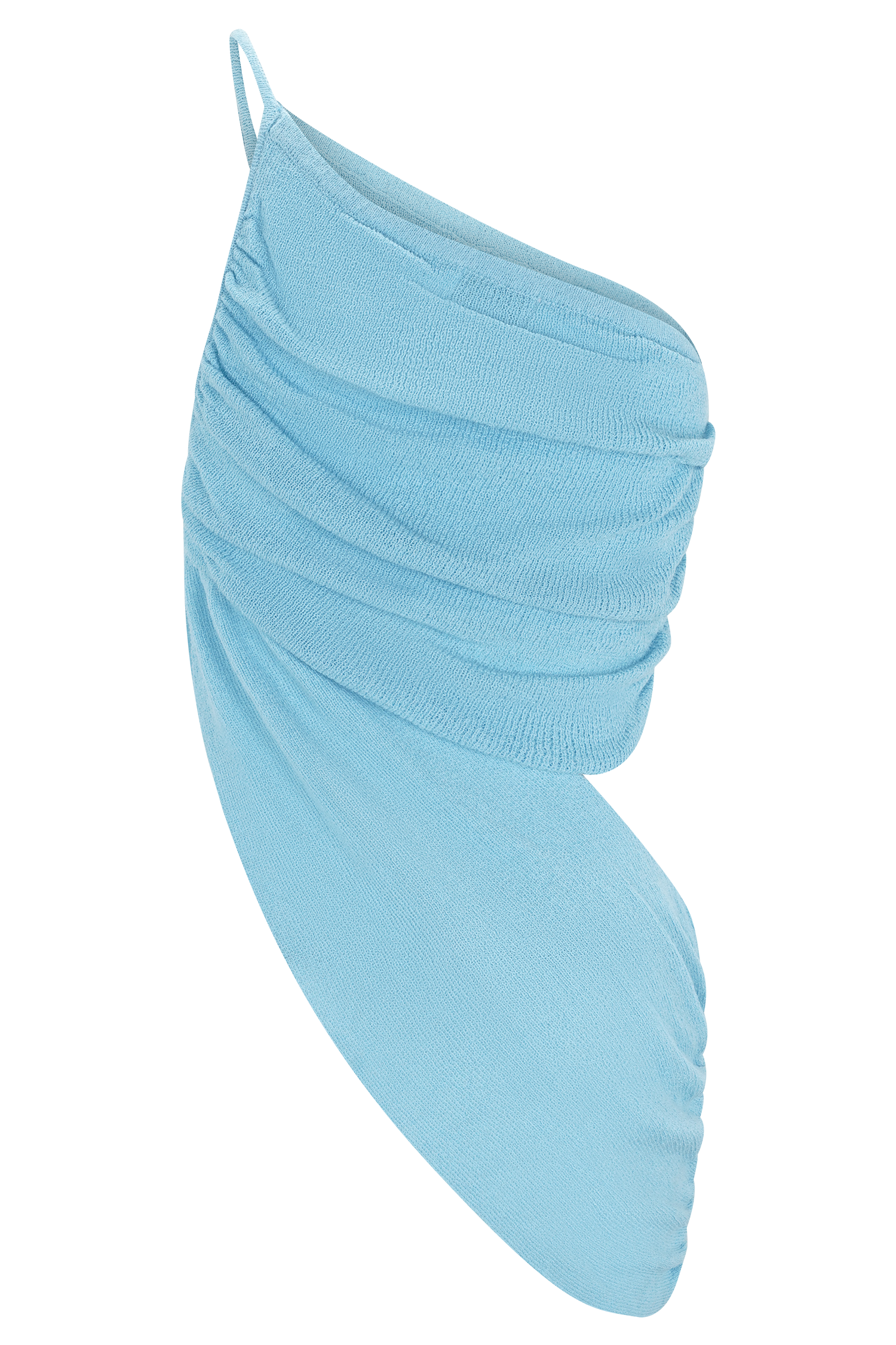 Corah Drape Knit Top - Cyan Blue - Image 6