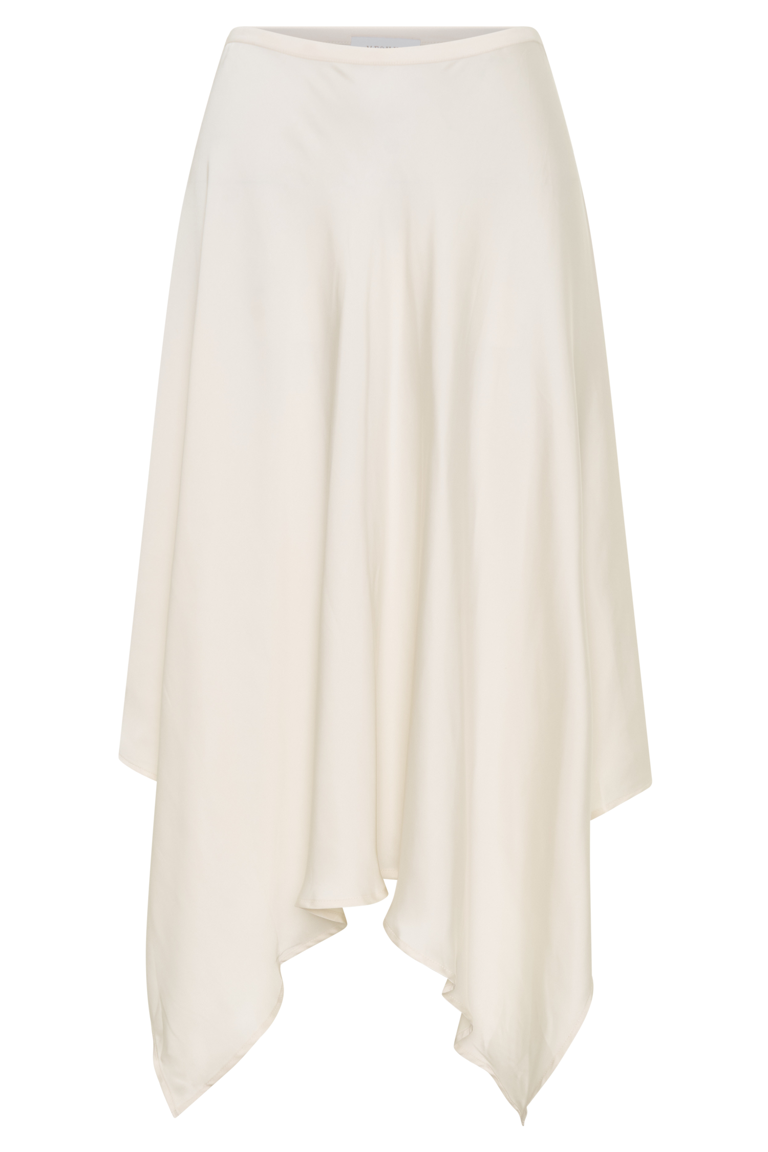 Coralie Asymmetric Satin Midi Skirt - Ivory - Image 10