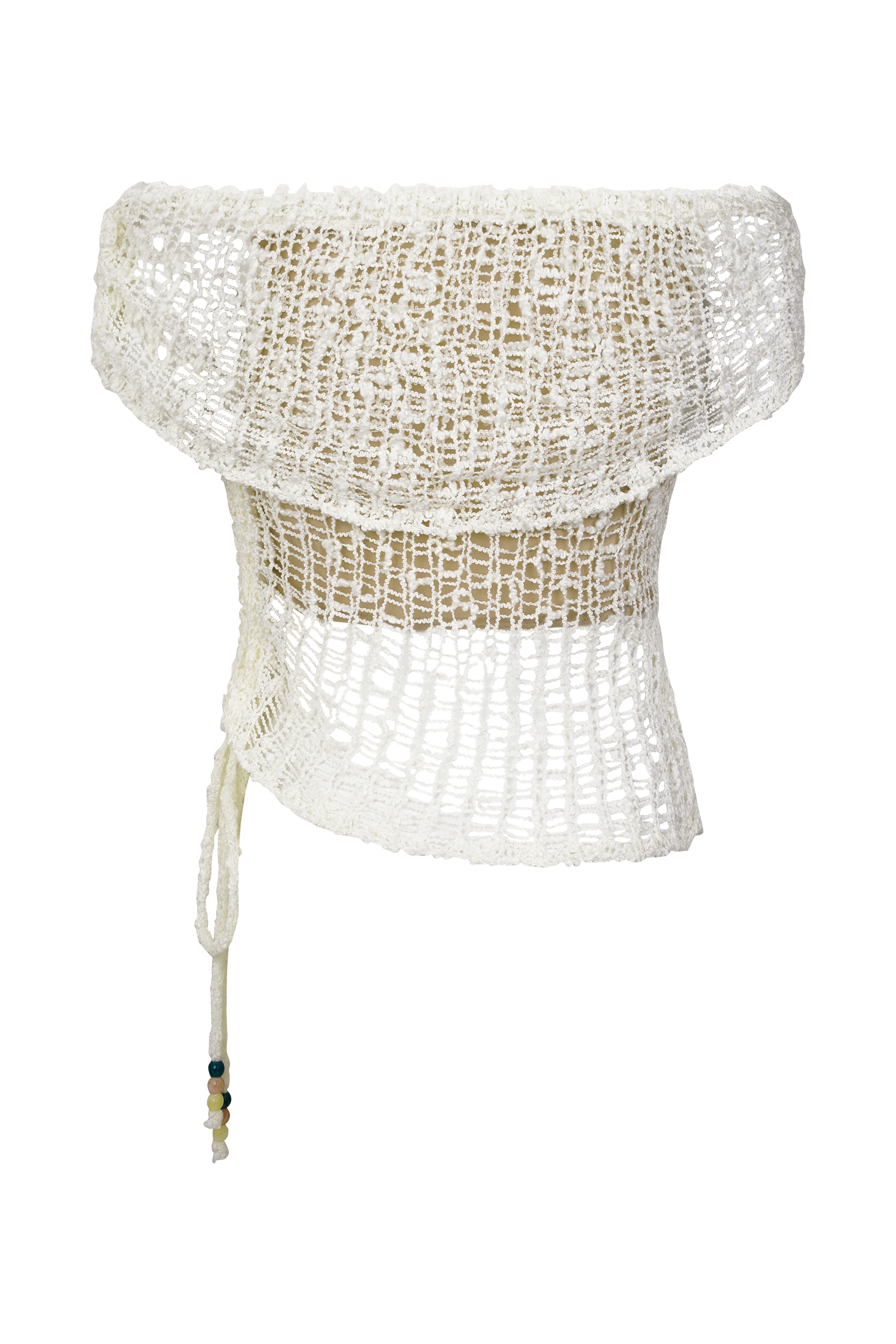 Cordelia Off Shoulder Knit Top - Ivory - Image 8