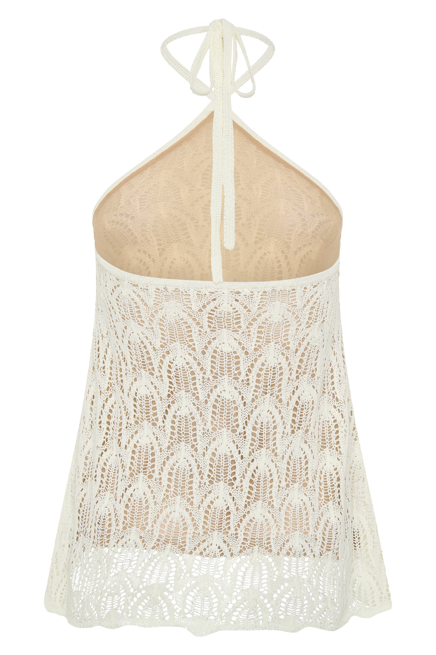 Corey Crochet Halter Neck Top - Ivory - Image 8