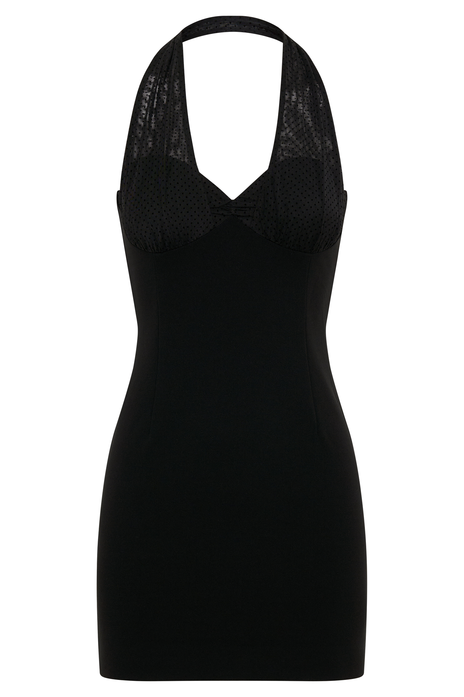 Cressida Crepe Halter Mini Dress - Black - Image 9