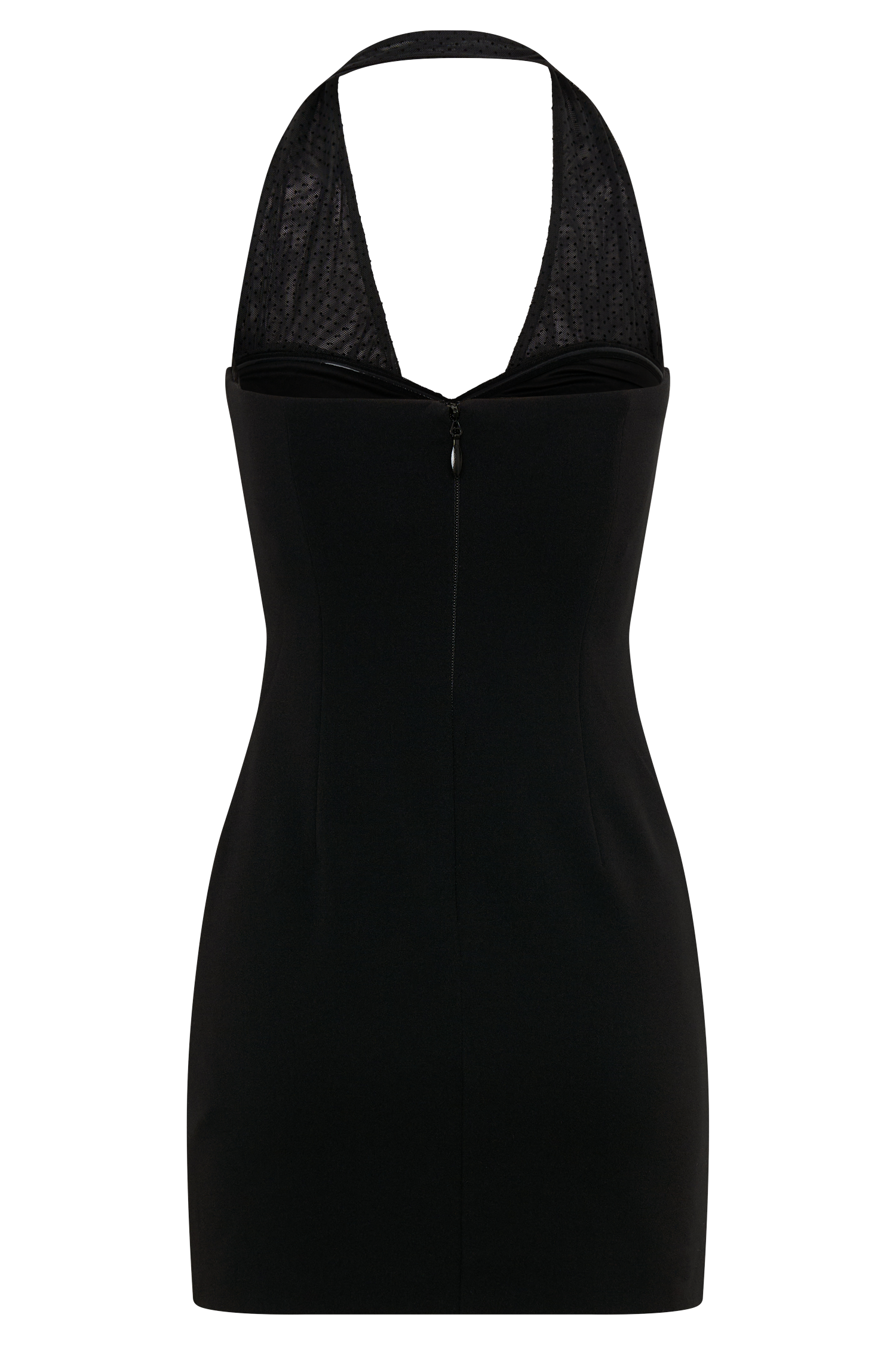 Cressida Crepe Halter Mini Dress - Black - Image 8