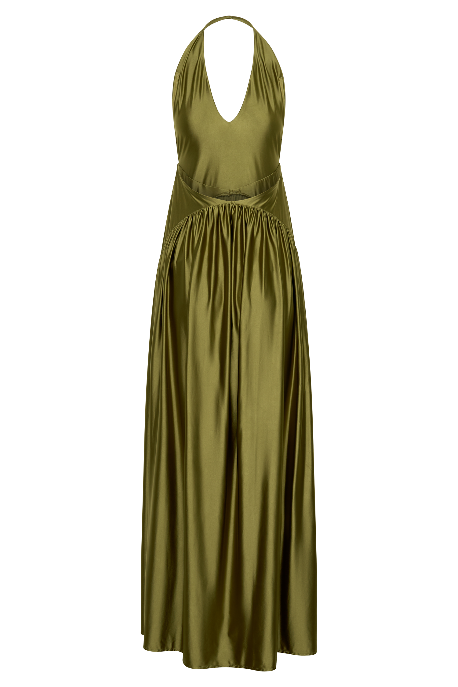 Cypress Halter Maxi Dress - Olive - Image 7