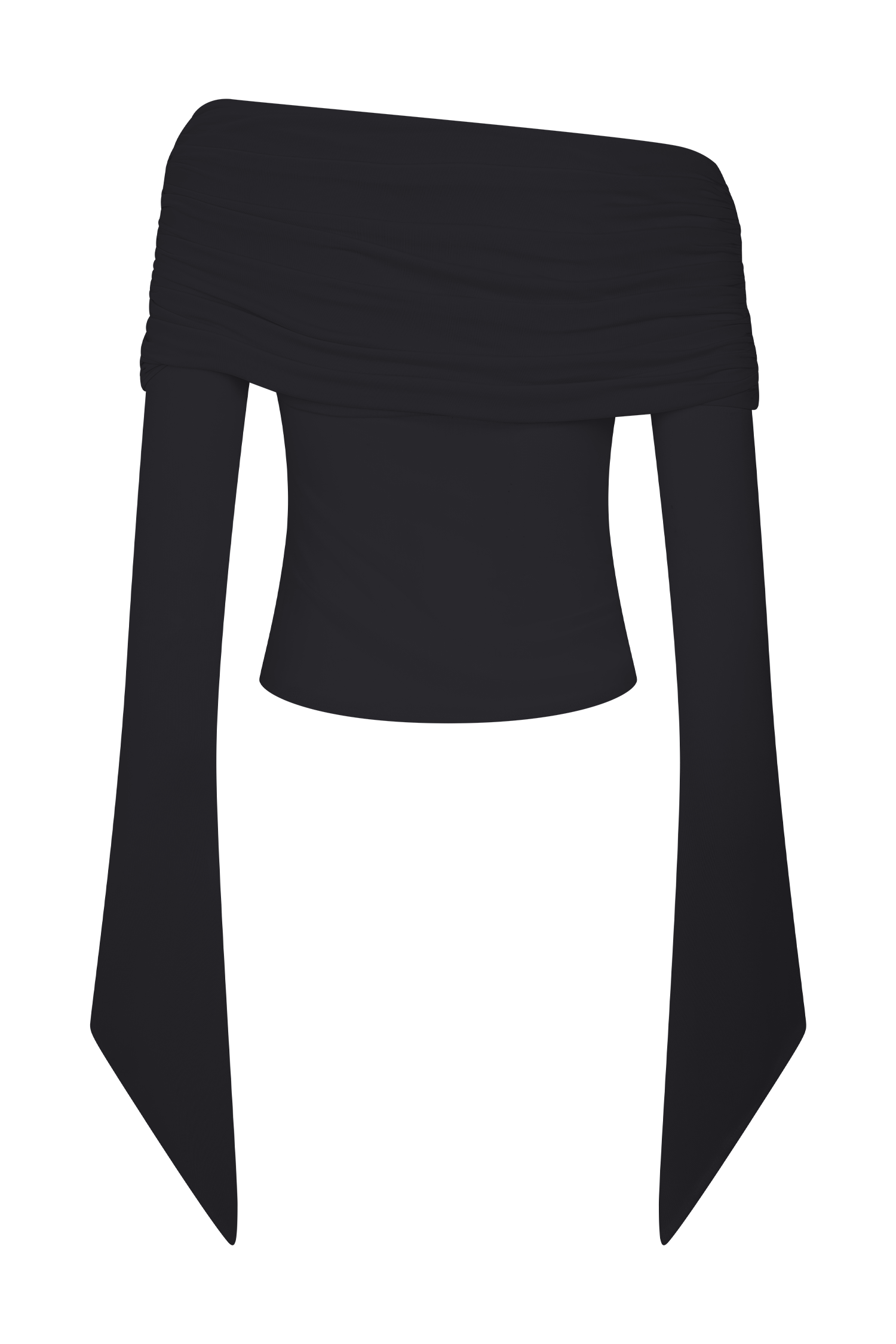 Dahlia One Shoulder Top - Black - Image 8