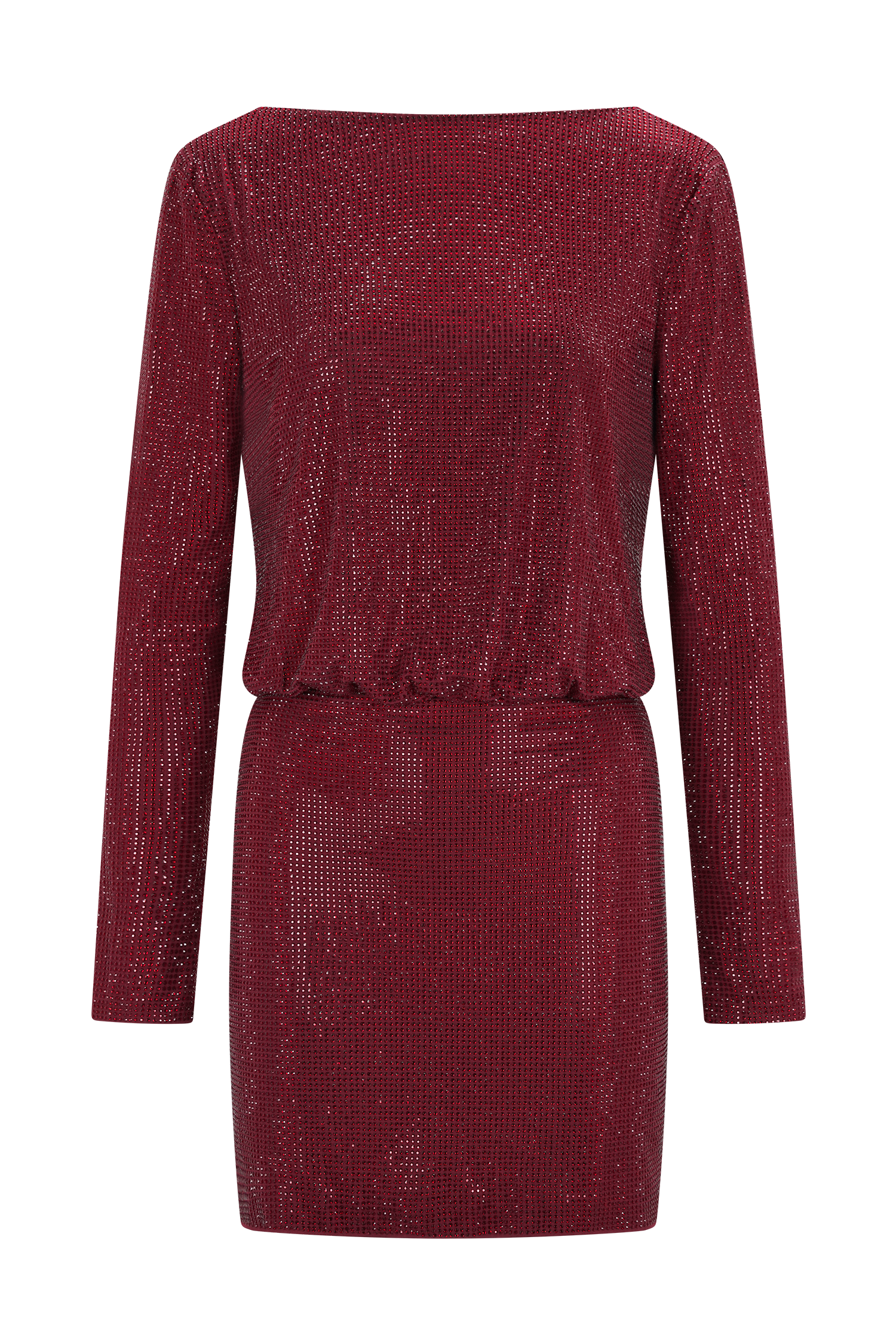 Darius Diamante Cowl Mini Dress - Wine - Image 6