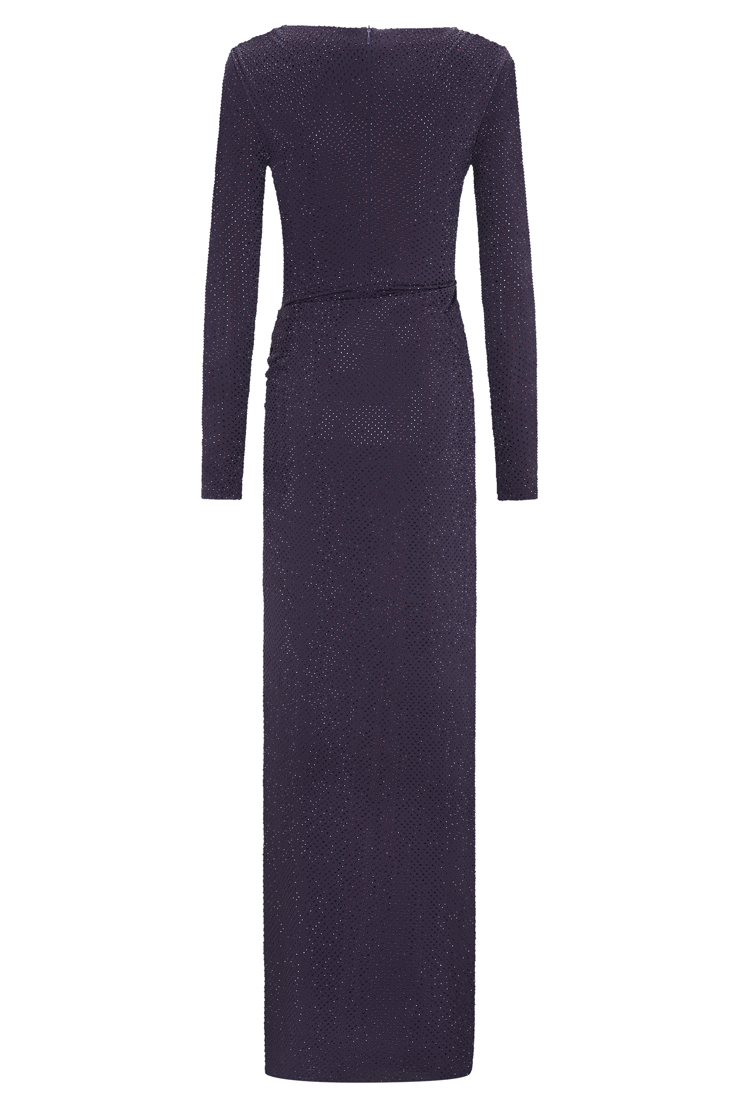 Deanna Long Sleeve Diamante Maxi Dress - Purple - Image 5
