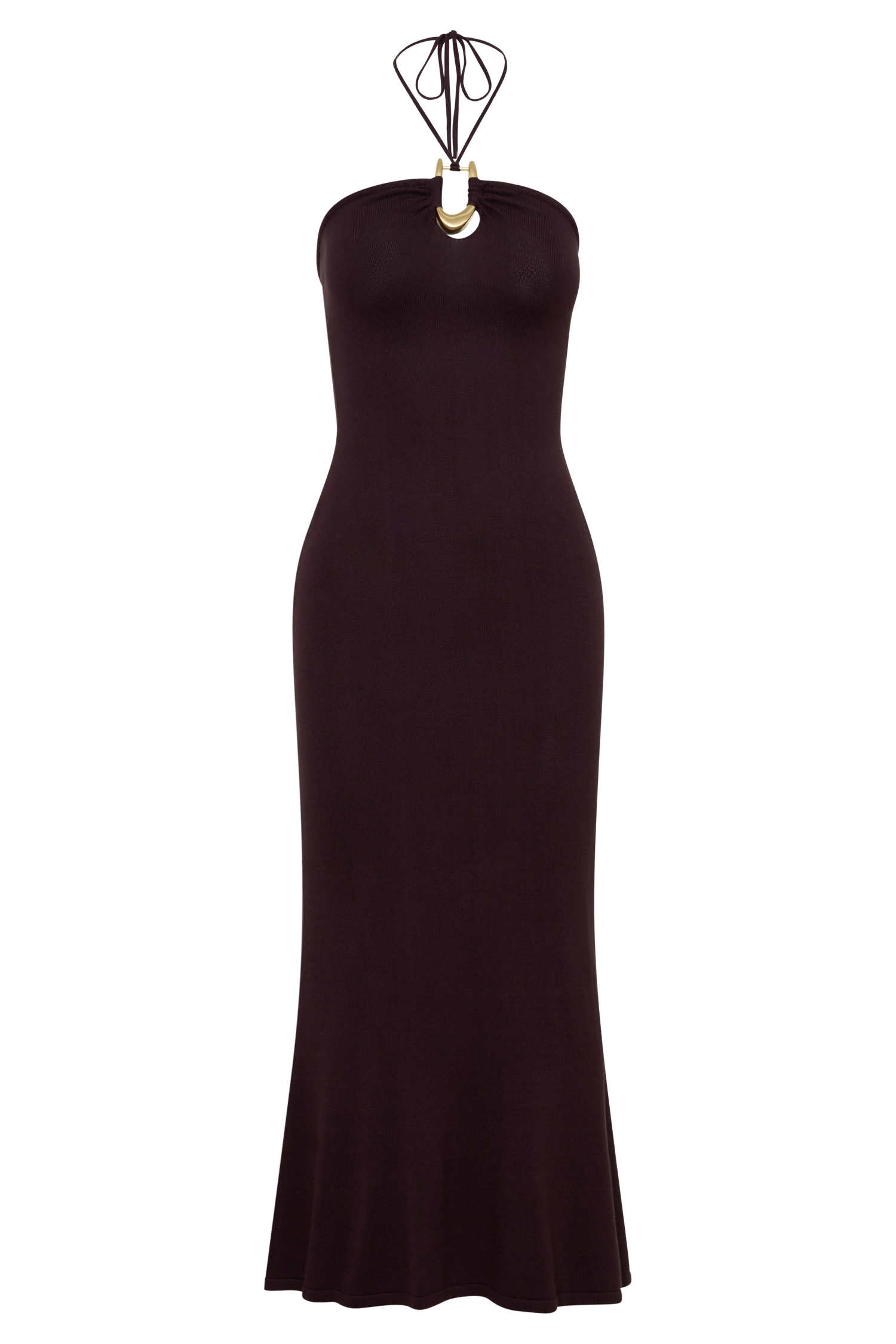 Dimitri Knit Midi Dress - Chocolate - Image 9