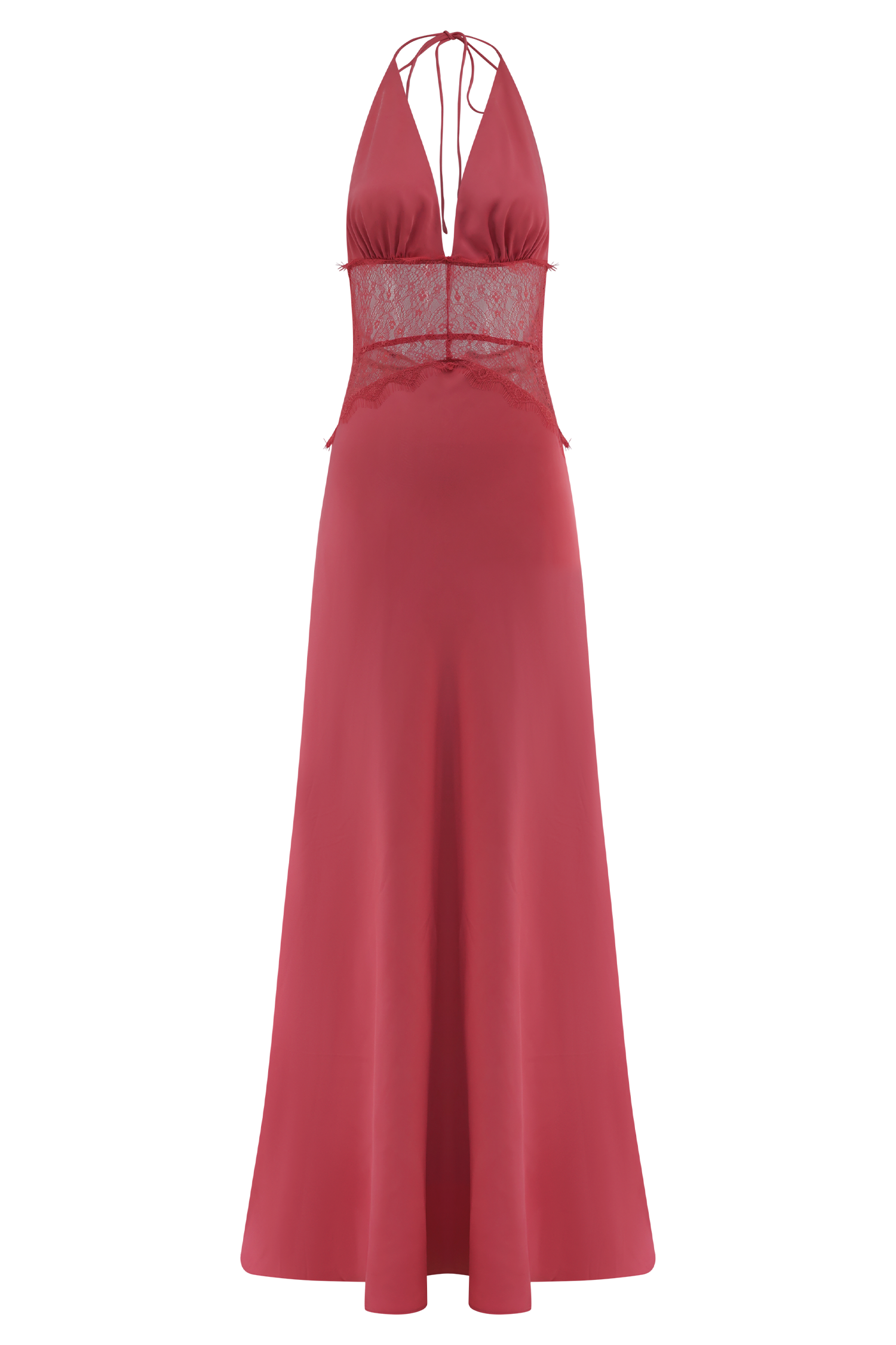 Dinah Lace And Satin Maxi Dress - Blush Rose - Image 7