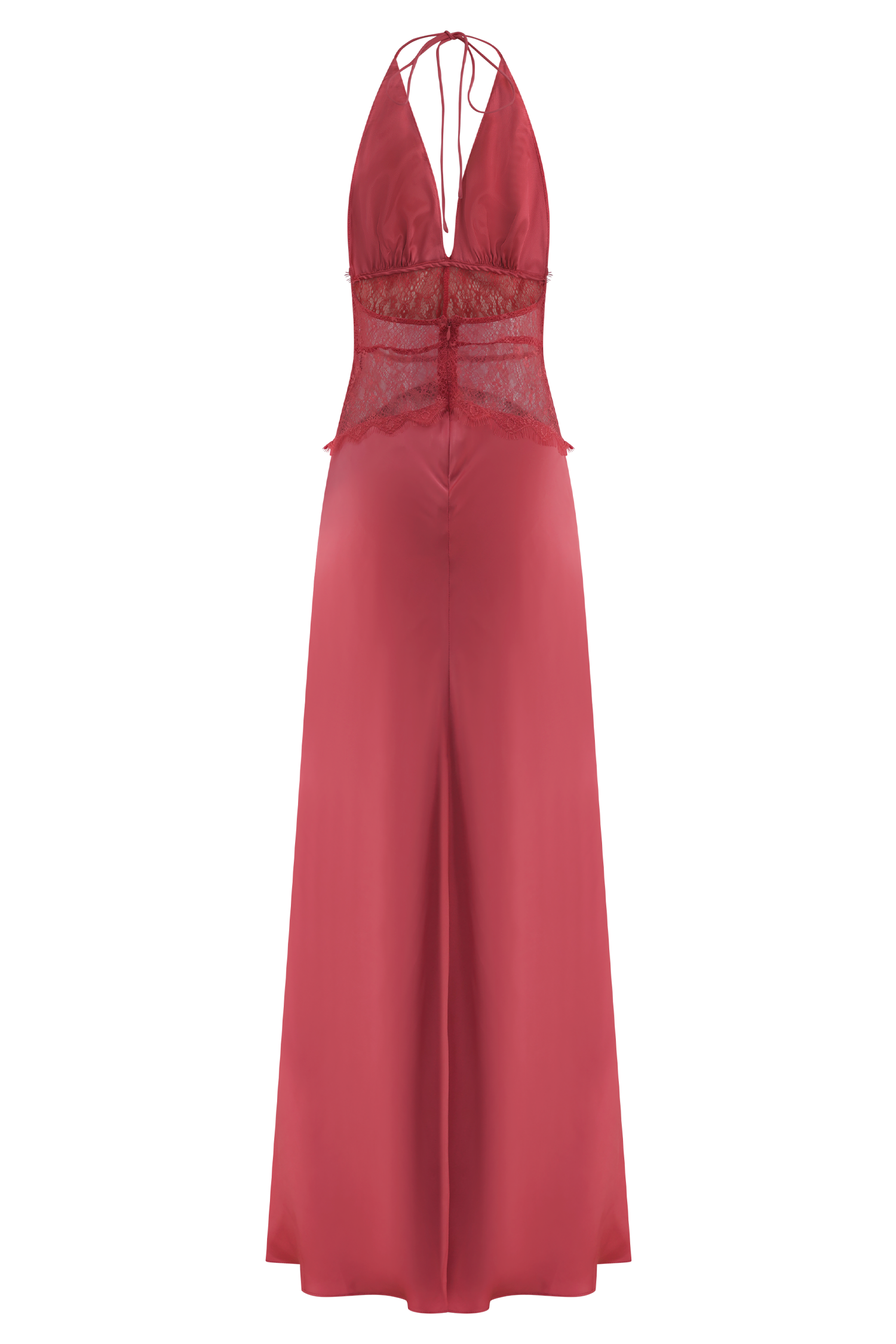 Dinah Lace And Satin Maxi Dress - Blush Rose - Image 6