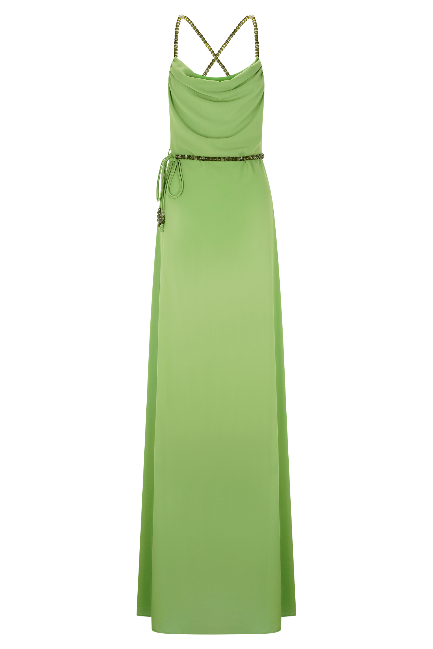 Elaine Chiffon Beaded Maxi Dress - Green - Image 7