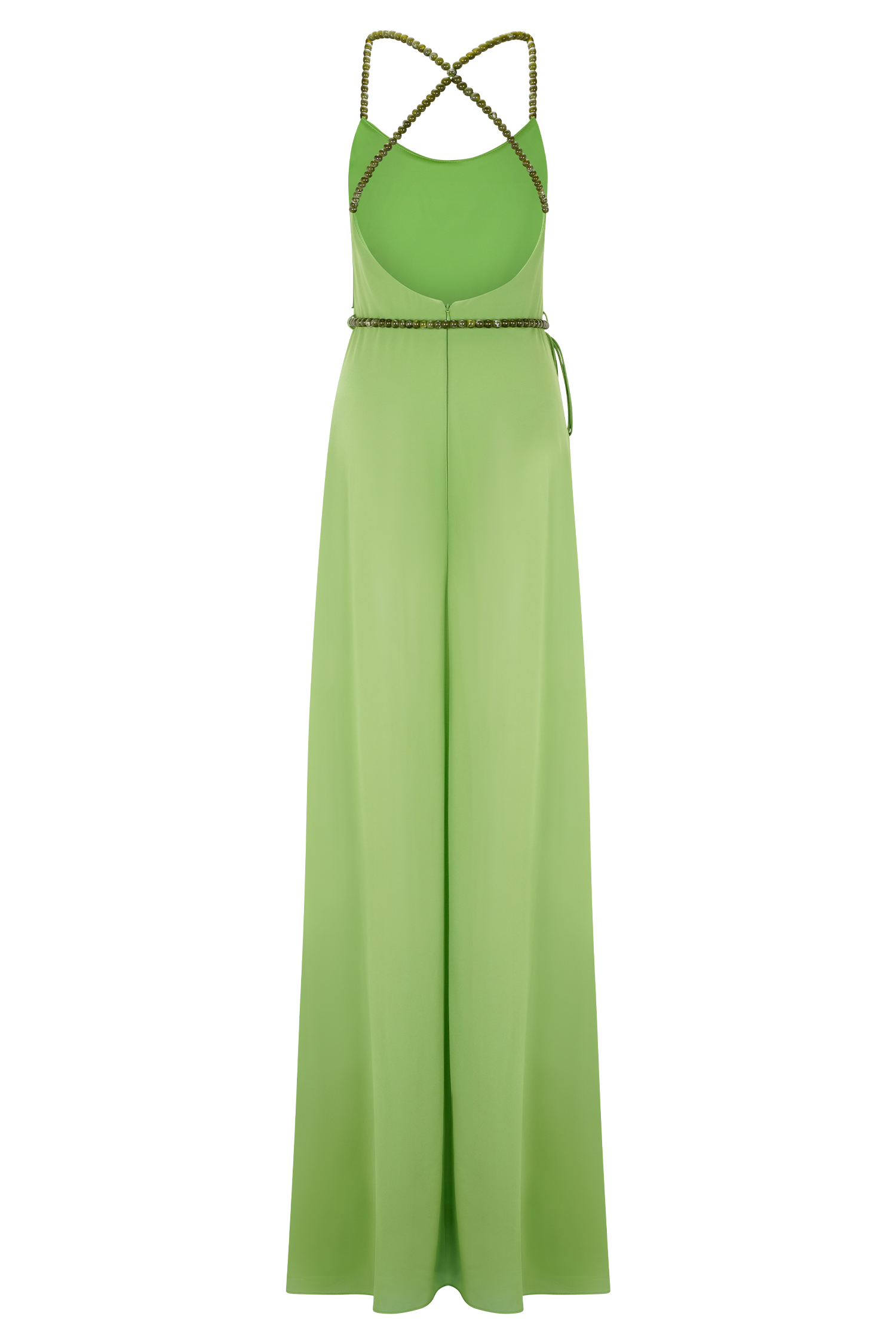 Elaine Chiffon Beaded Maxi Dress - Green - Image 6
