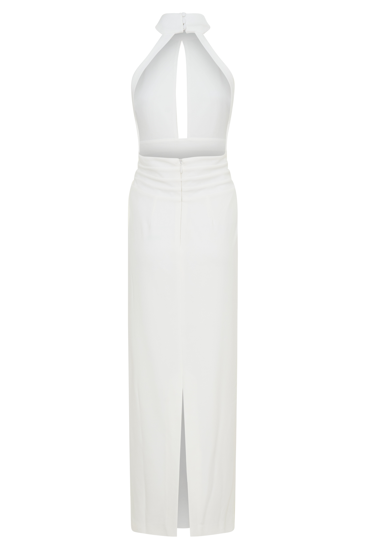 Elan Stretch Crepe Maxi Dress - White - Image 8