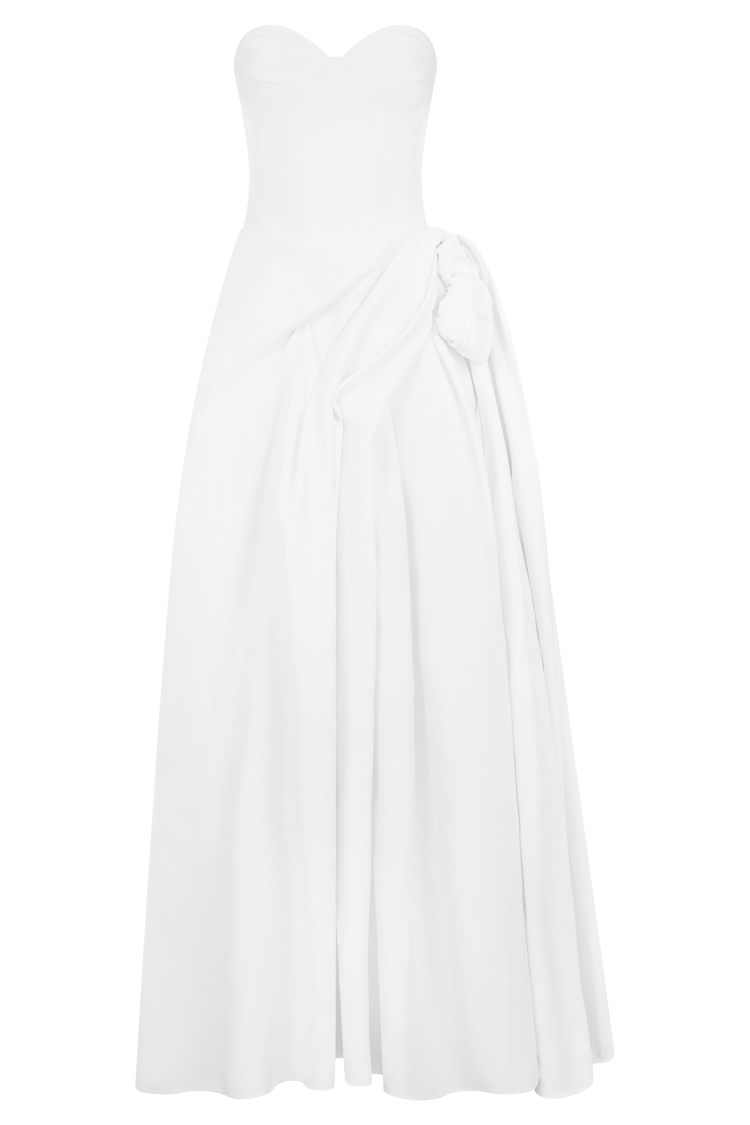 Elizabeth Strapless Corset Maxi Dress - White - Image 9