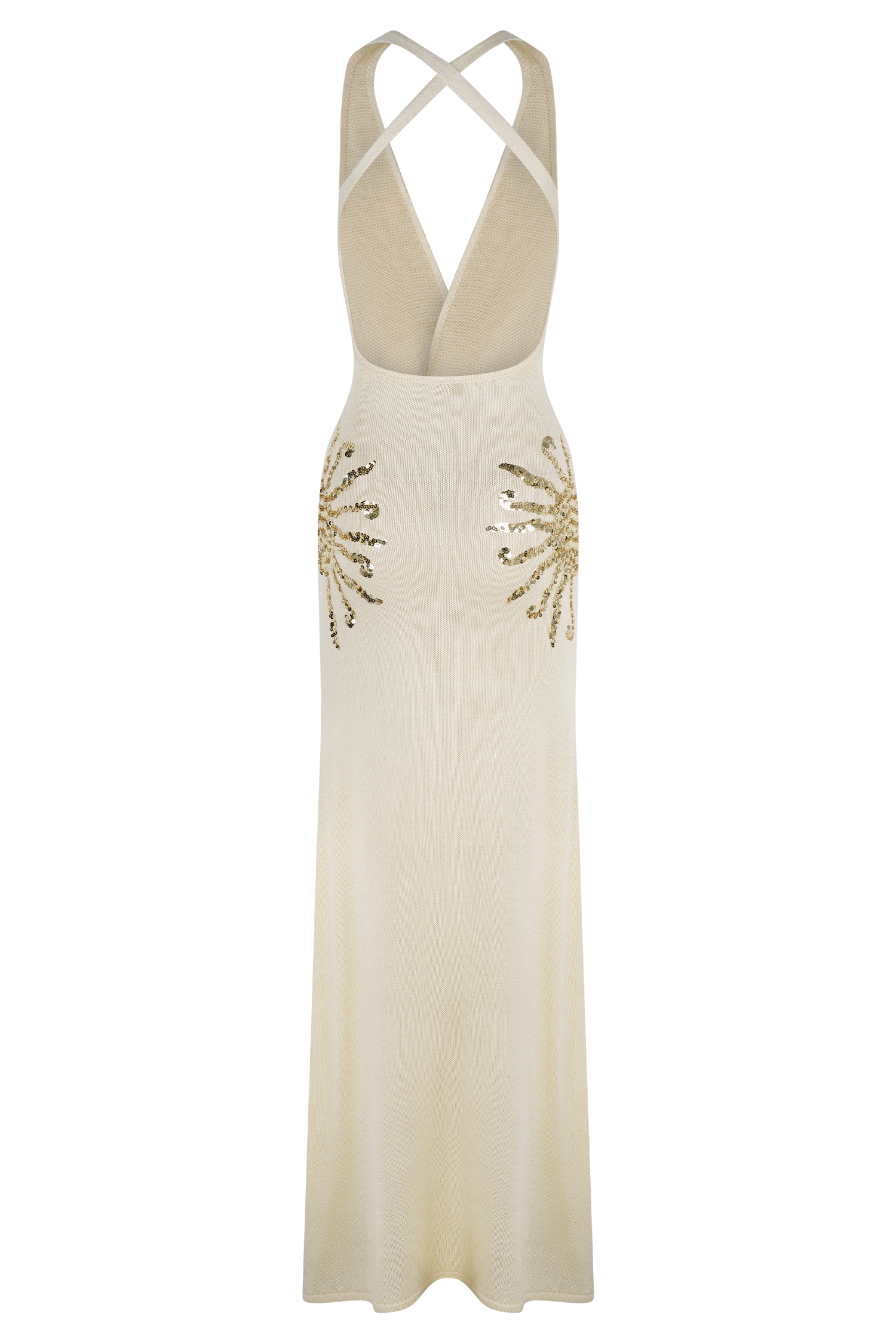 Ellington Knit Maxi Dress With Sequin - Ivory - Image 9