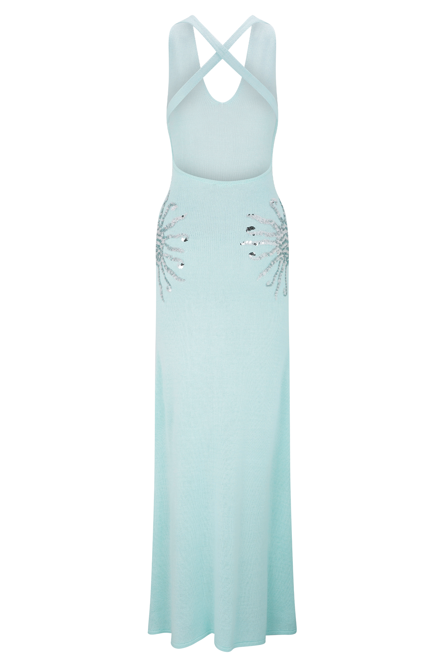 Ellington Knit Maxi Dress With Sequin - Lagoon - Image 8