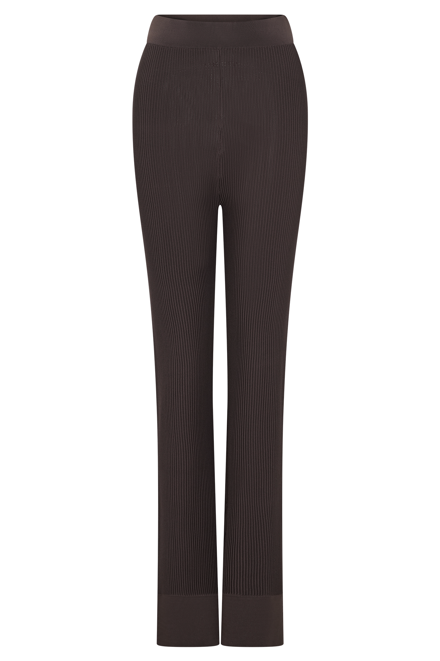 Elodie Ribbed Knit Pants - Chocolate - Image 9