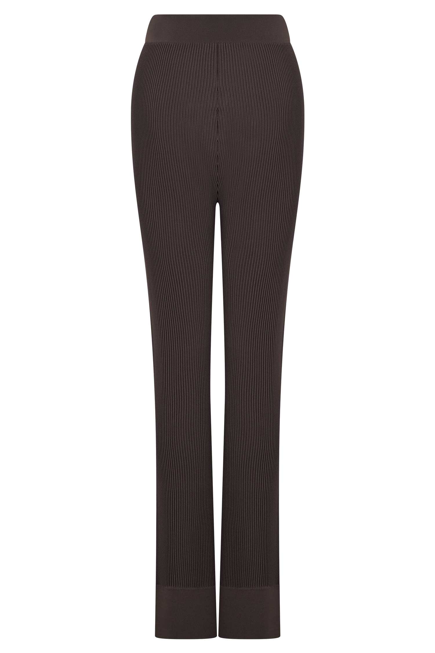 Elodie Ribbed Knit Pants - Chocolate - Image 8