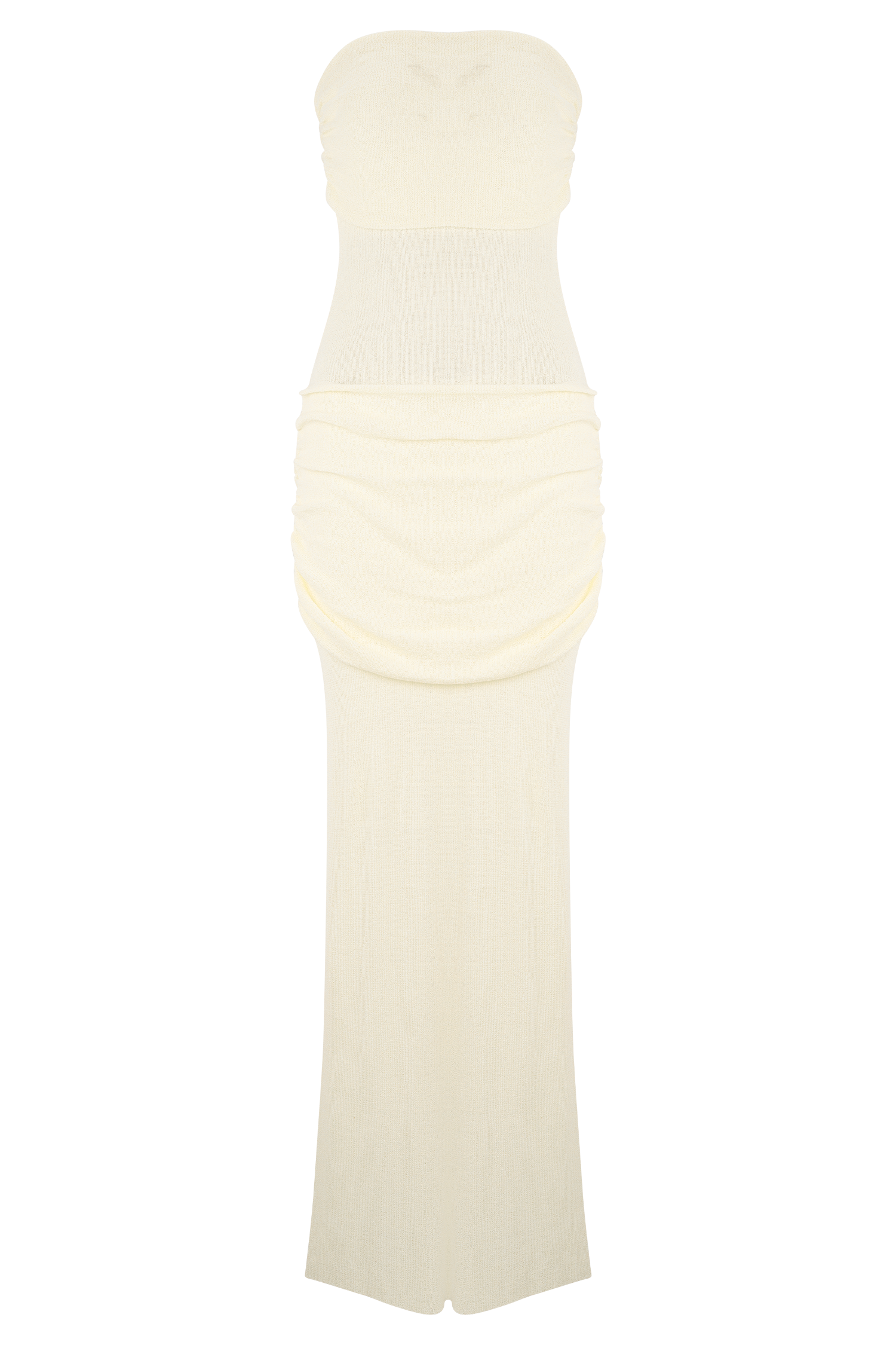 Elora Strapless Knit Maxi Dress - Ivory - Image 8