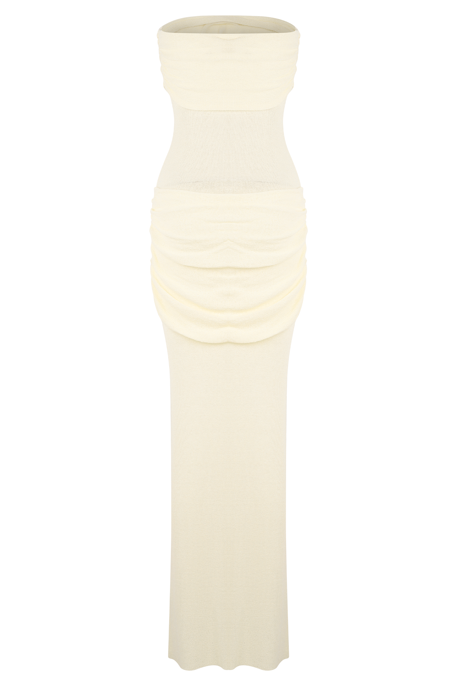 Elora Strapless Knit Maxi Dress - Ivory - Image 7