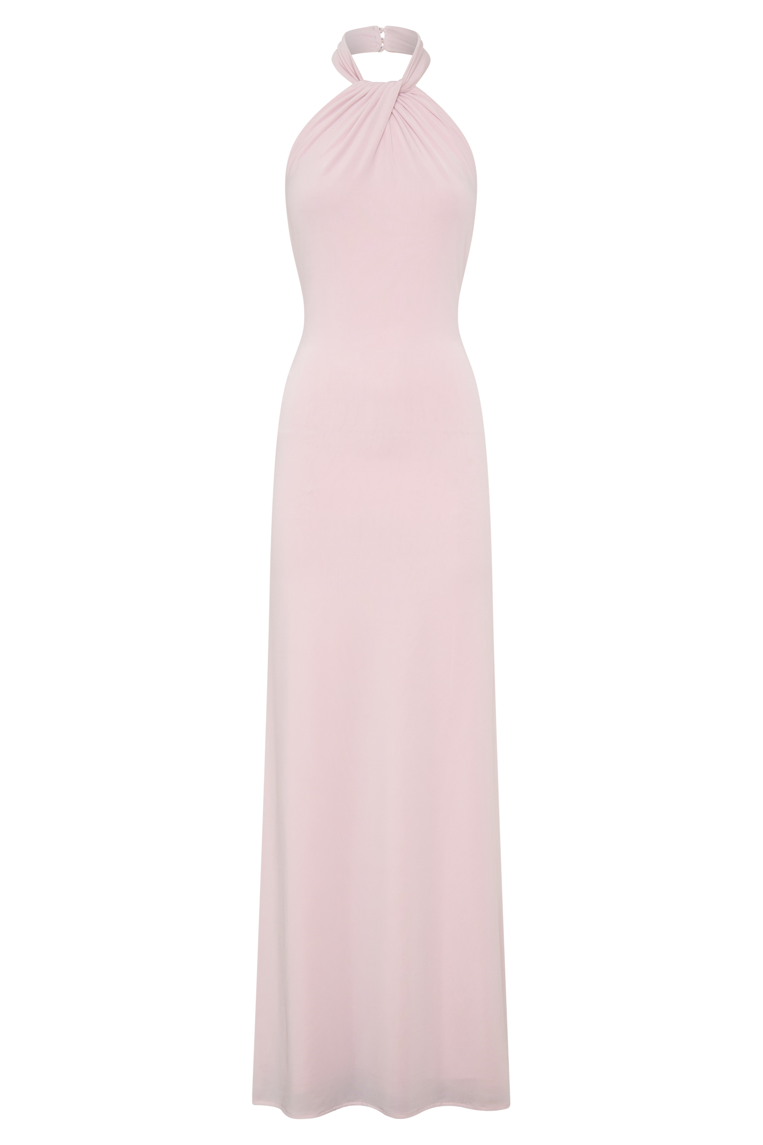 Elyna Slinky Halter Maxi Dress - Pale Pink - Image 11