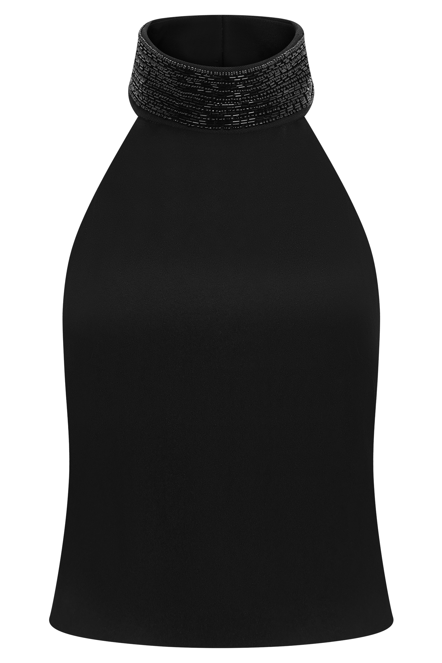 Emilia Beaded Neck Halter Top - Black - Image 12
