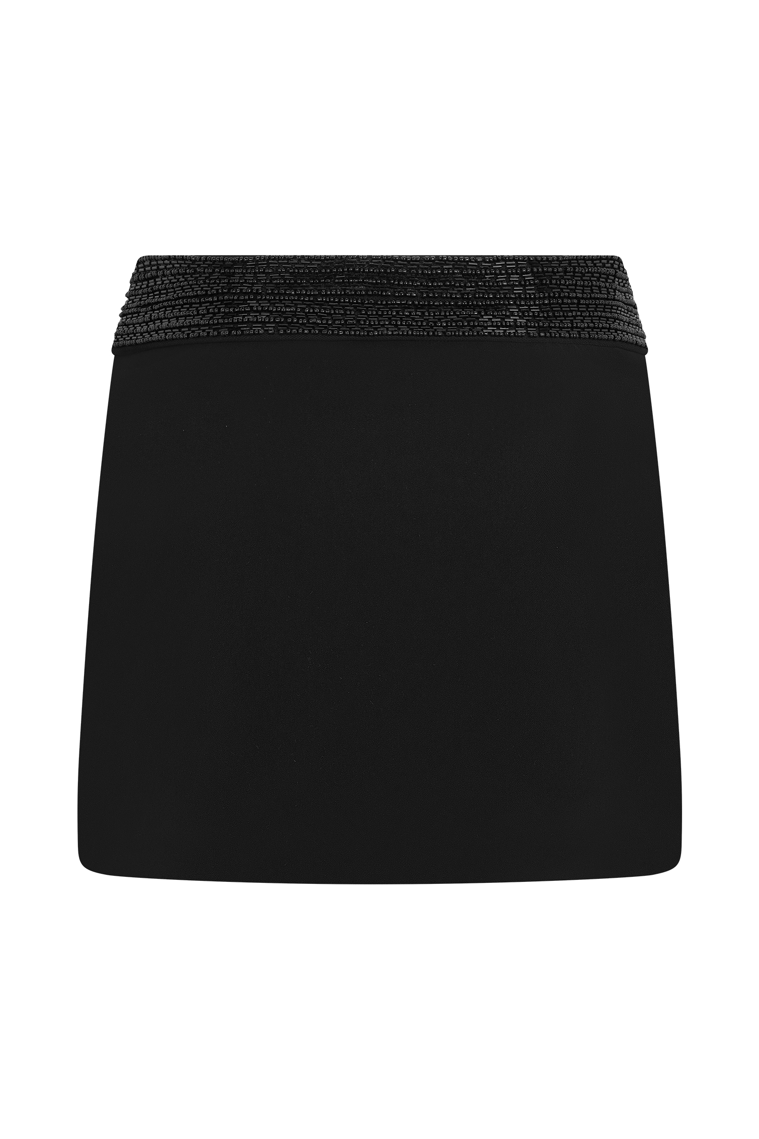 Emilia Beaded Waistband Mini Skirt - Black - Image 11