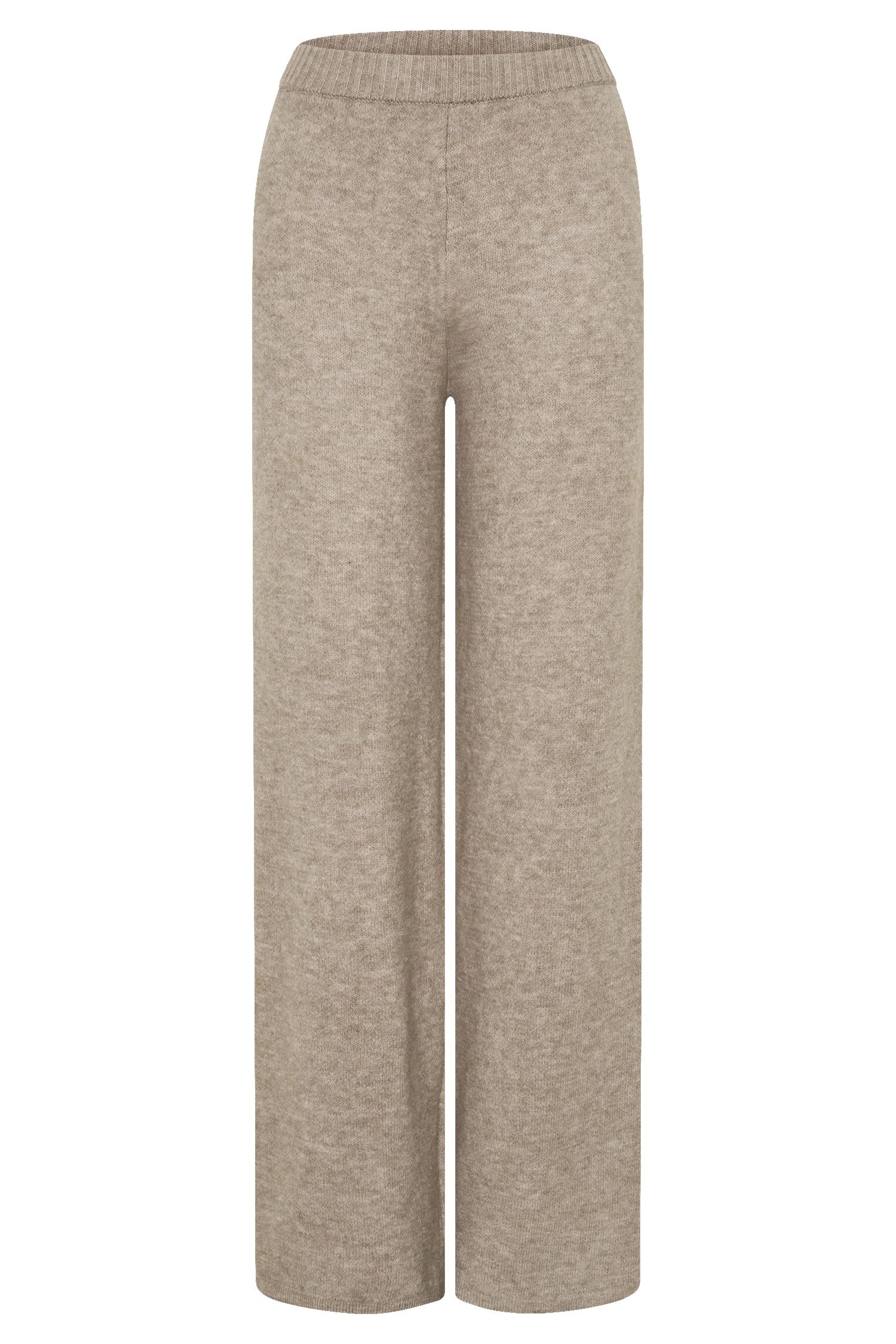 Evan Knit Wide Leg Pants - Beige Marle - Image 9