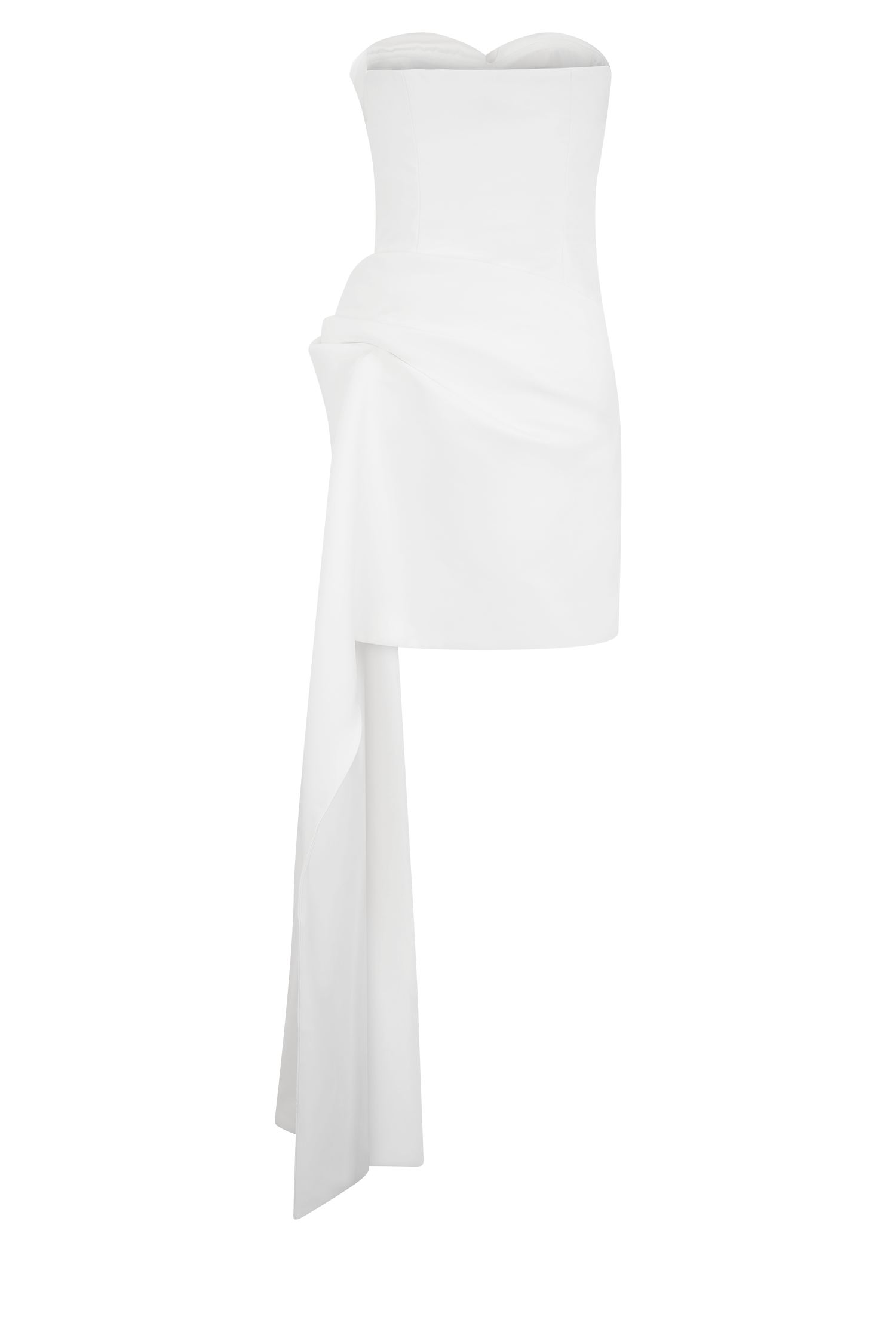 Evianna Strapless Gathered Mini Dress - White - Image 10
