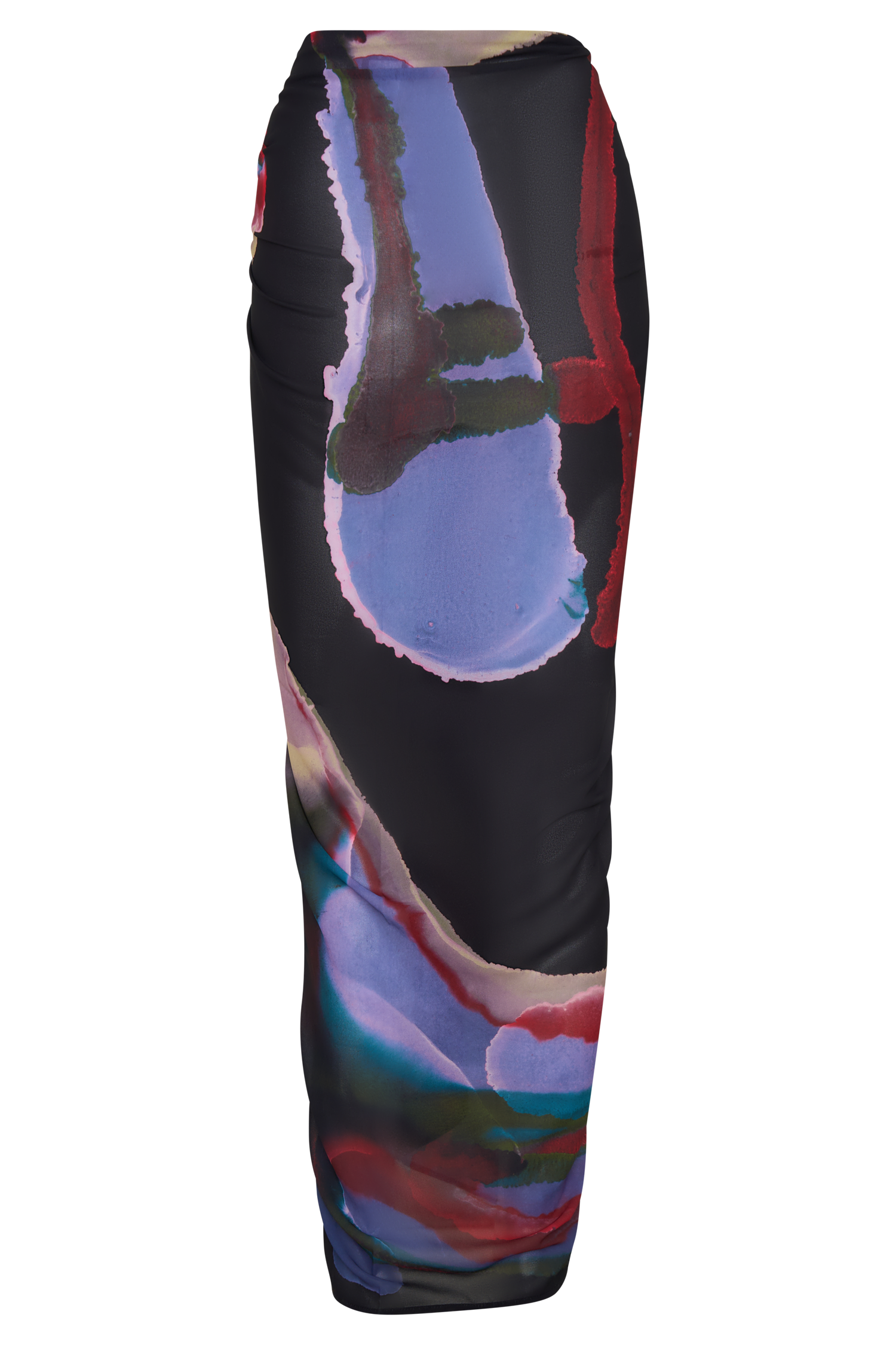 Evie Chiffon Sarong - Multi Fluid Reverie Print - Image 6