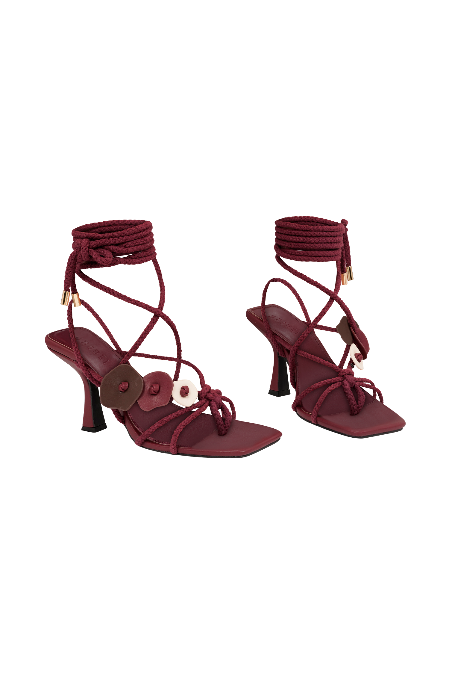 Ezekiel Strappy Sandal Heel - Wine - Image 7