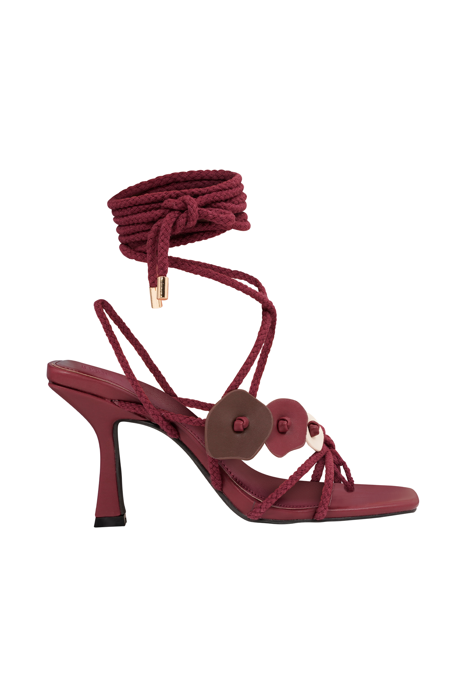 Ezekiel Strappy Sandal Heel - Wine - Image 6