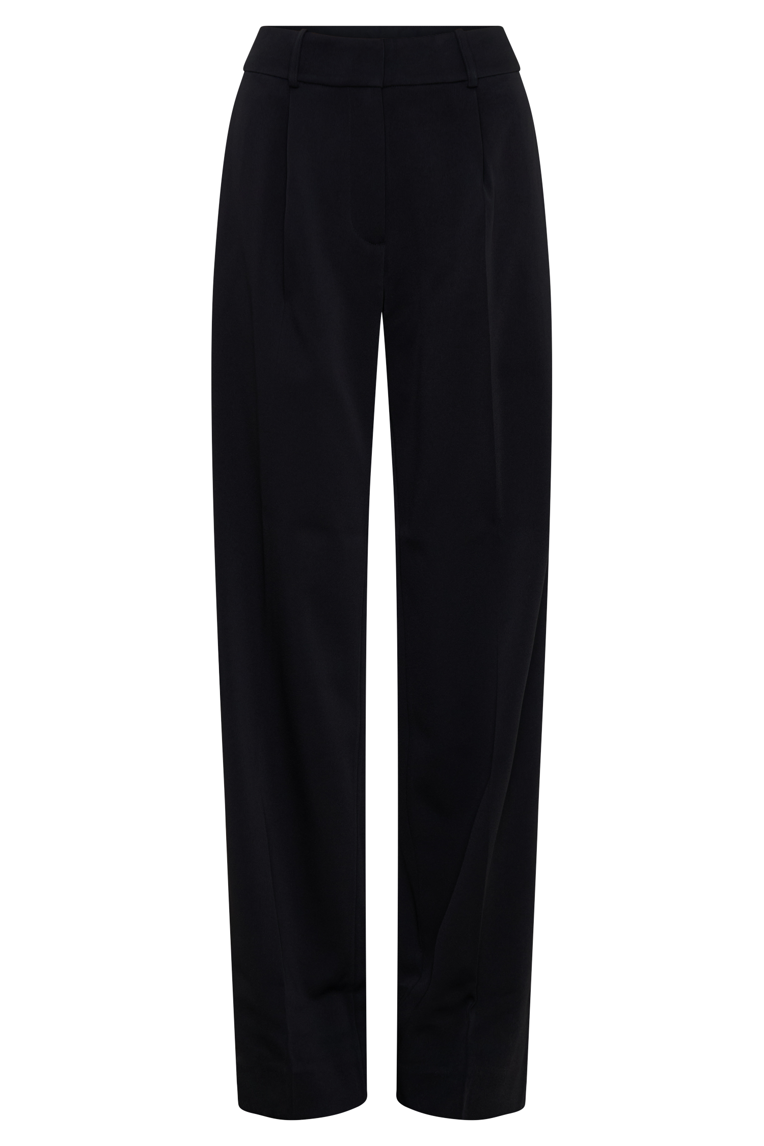 Fatima Satin Straight Leg Pant - Black - Image 9