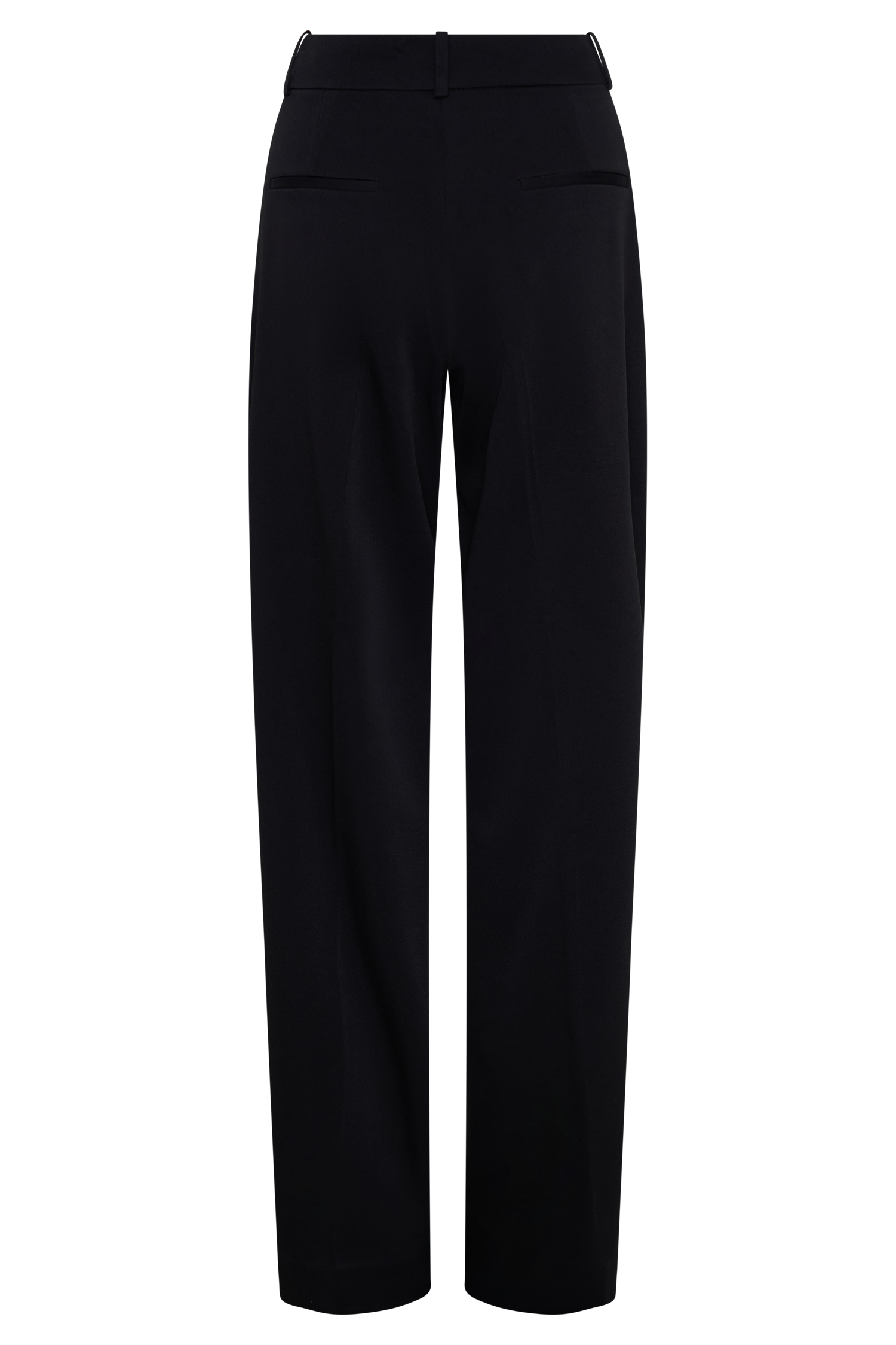 Fatima Satin Straight Leg Pant - Black - Image 8
