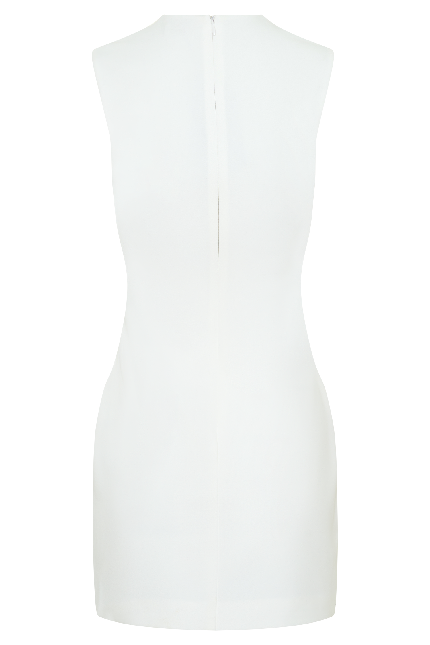 Fion Sleeveless Stretch Crepe Mini Dress - White - Image 6