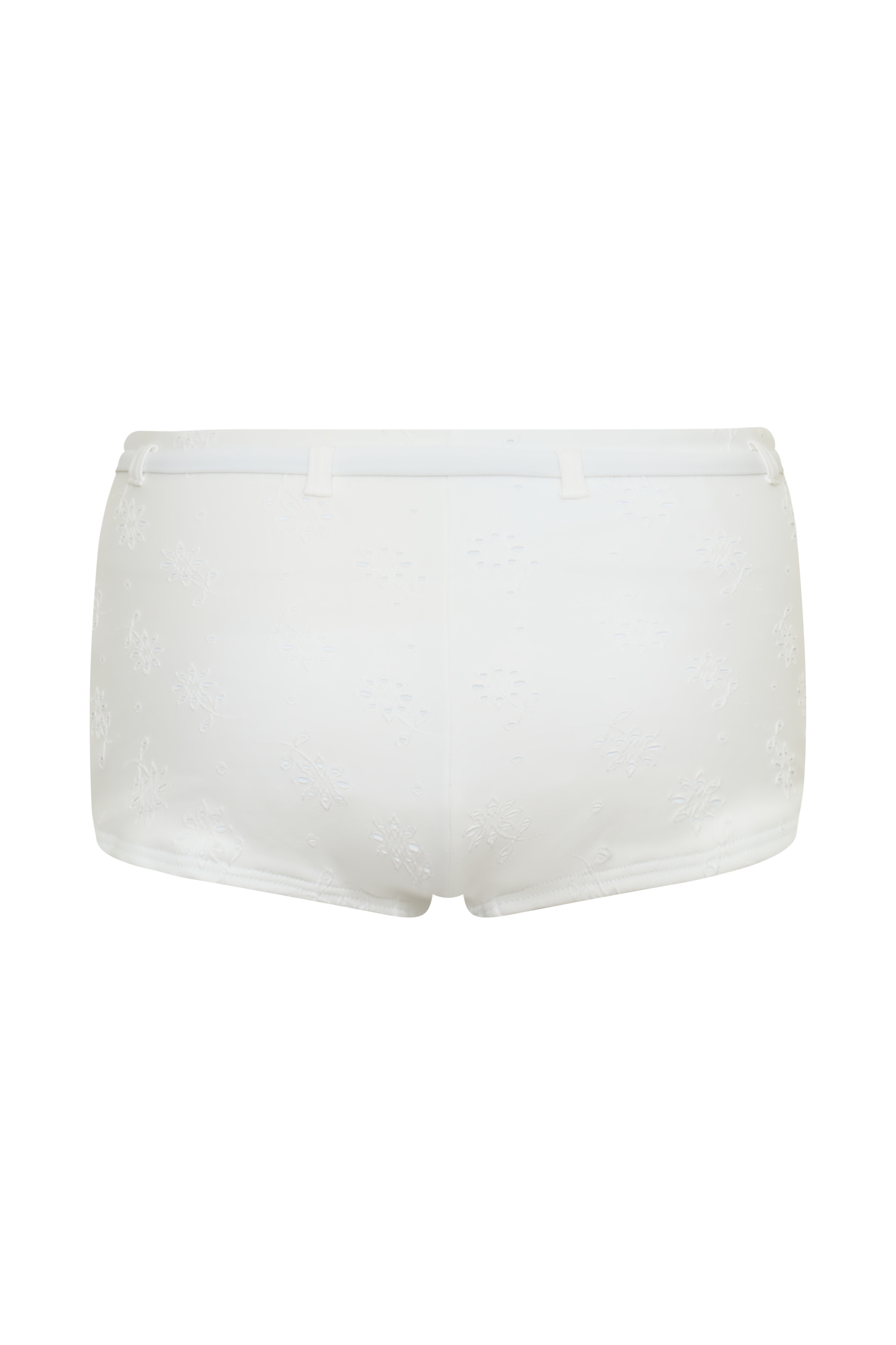 Frost Mini Bikini Shorts - White Textured Fabric - Image 13