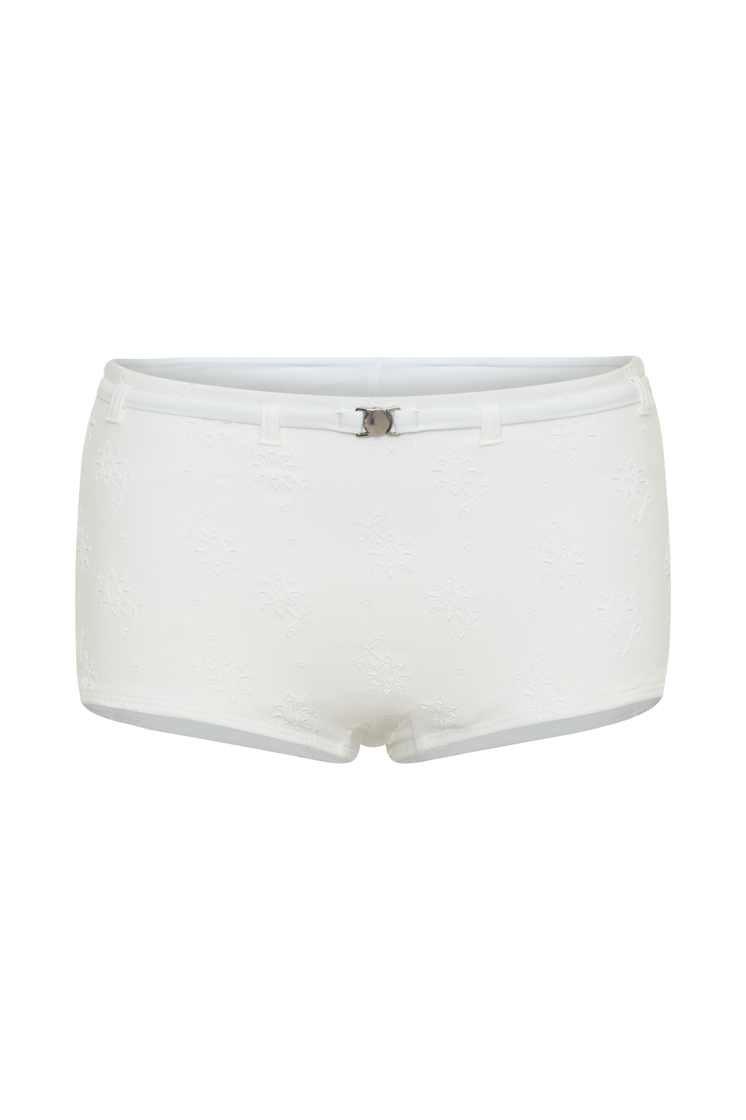 Frost Mini Bikini Shorts - White Textured Fabric - Image 14