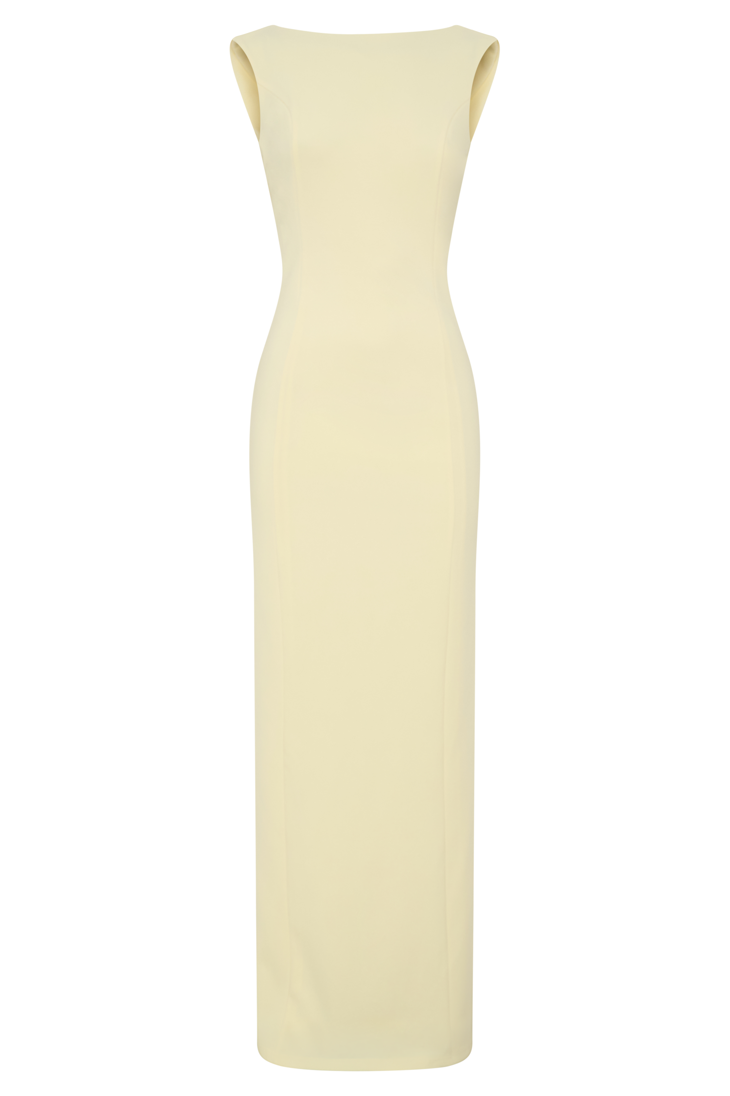 Galilea Crepe Draped Maxi Dress - Lemon - Image 11