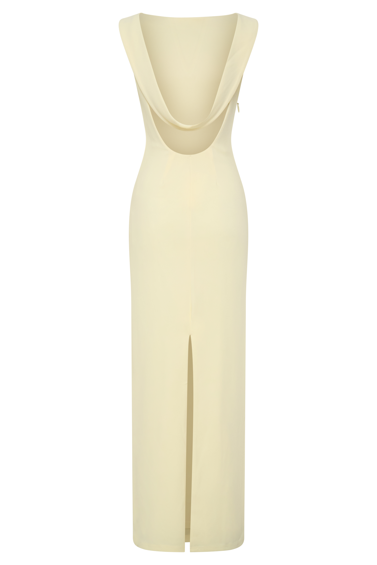 Galilea Crepe Draped Maxi Dress - Lemon - Image 10