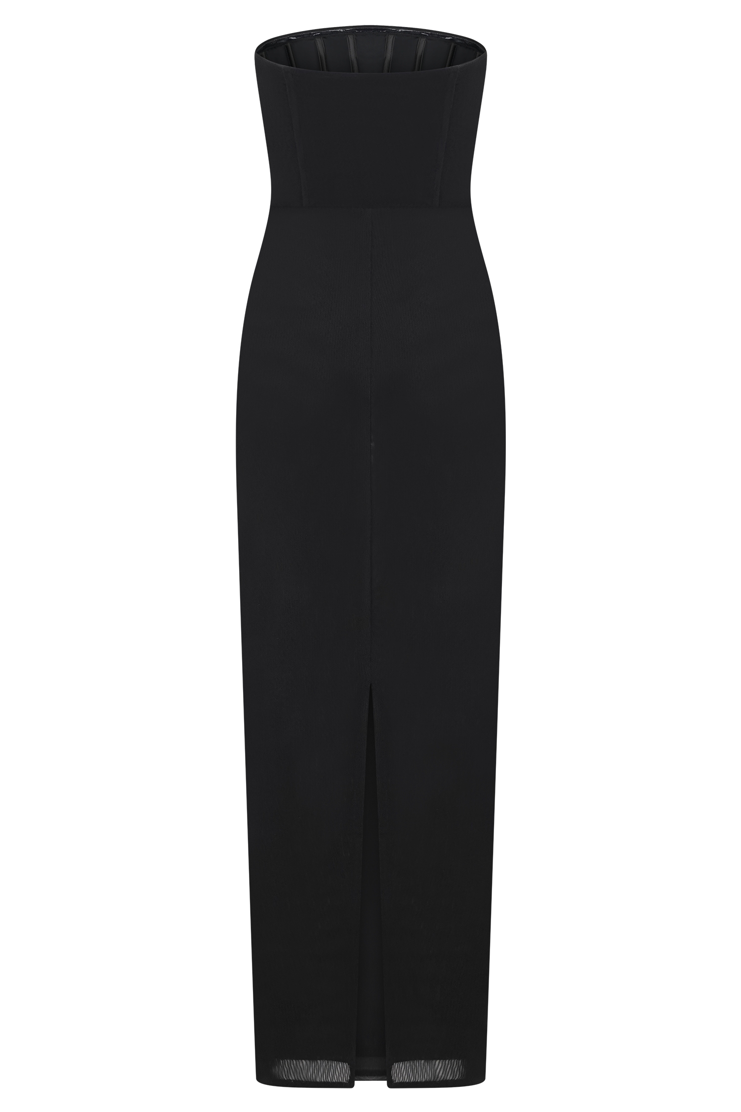 Gemma Strapless Mesh Maxi Dress - Black - Image 7