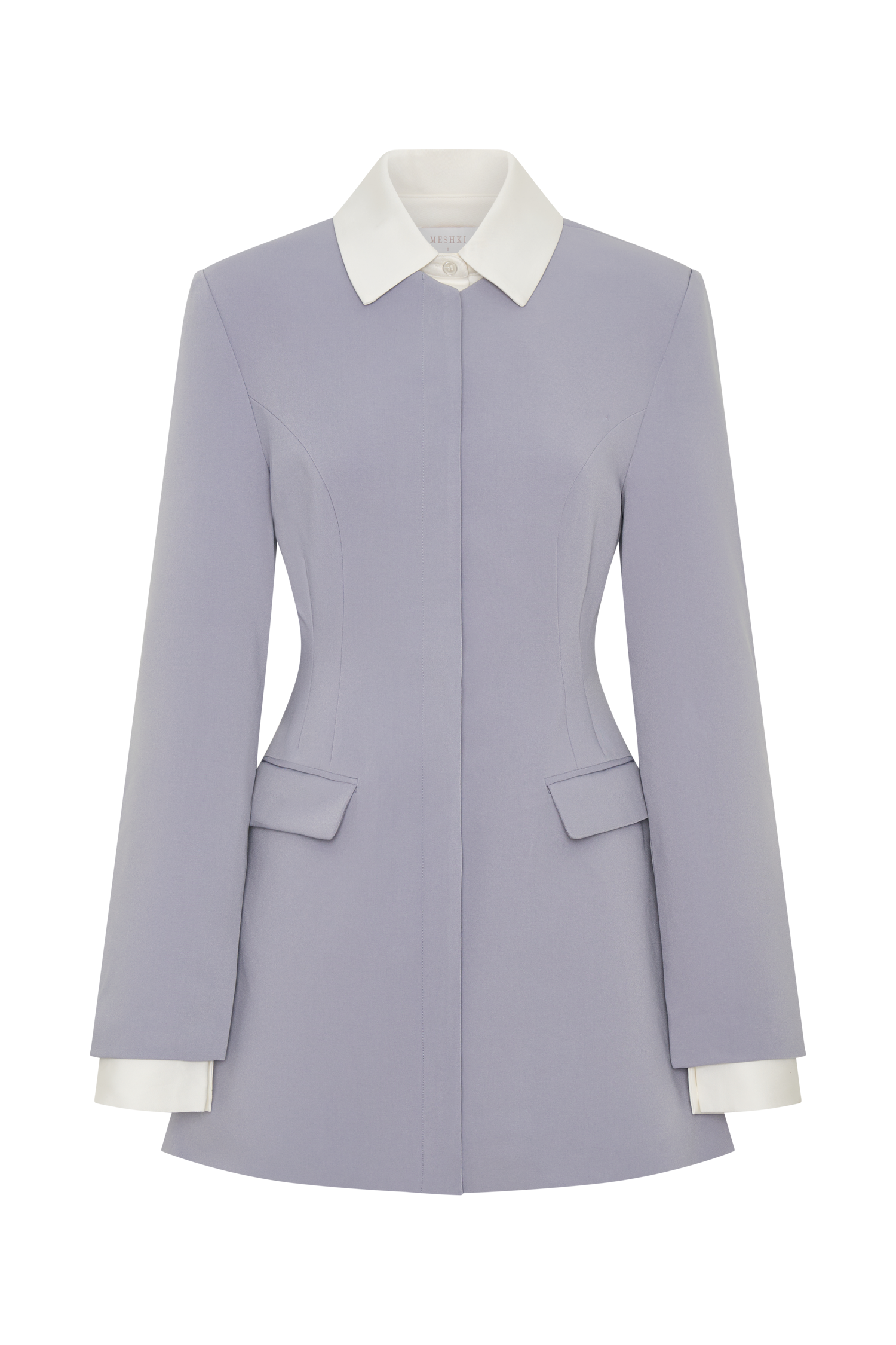 Gretchen Suiting Mini Dress - Grey - Image 9