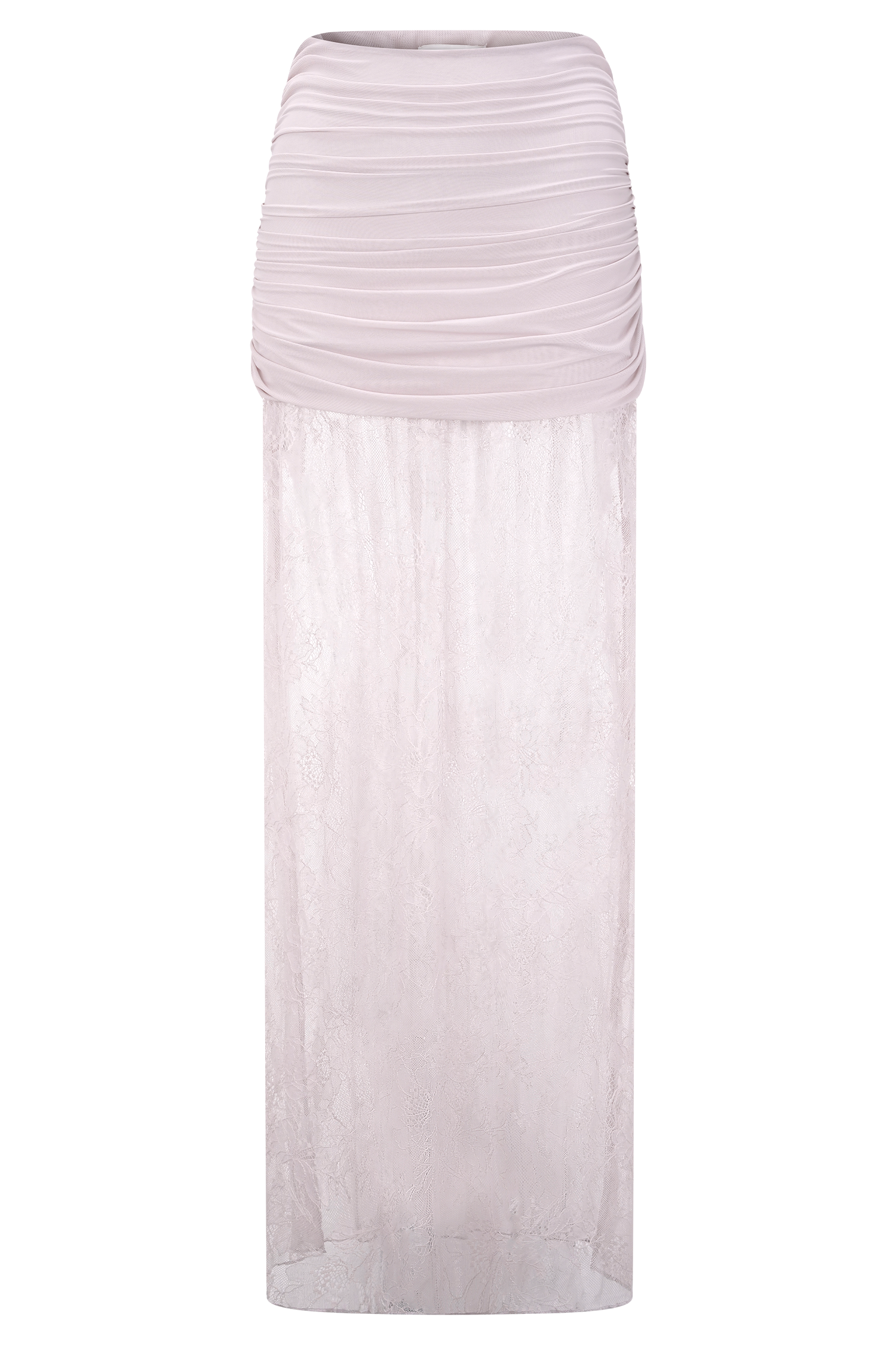 Guinevere Lace And Mesh Maxi Skirt - Lilac - Image 7