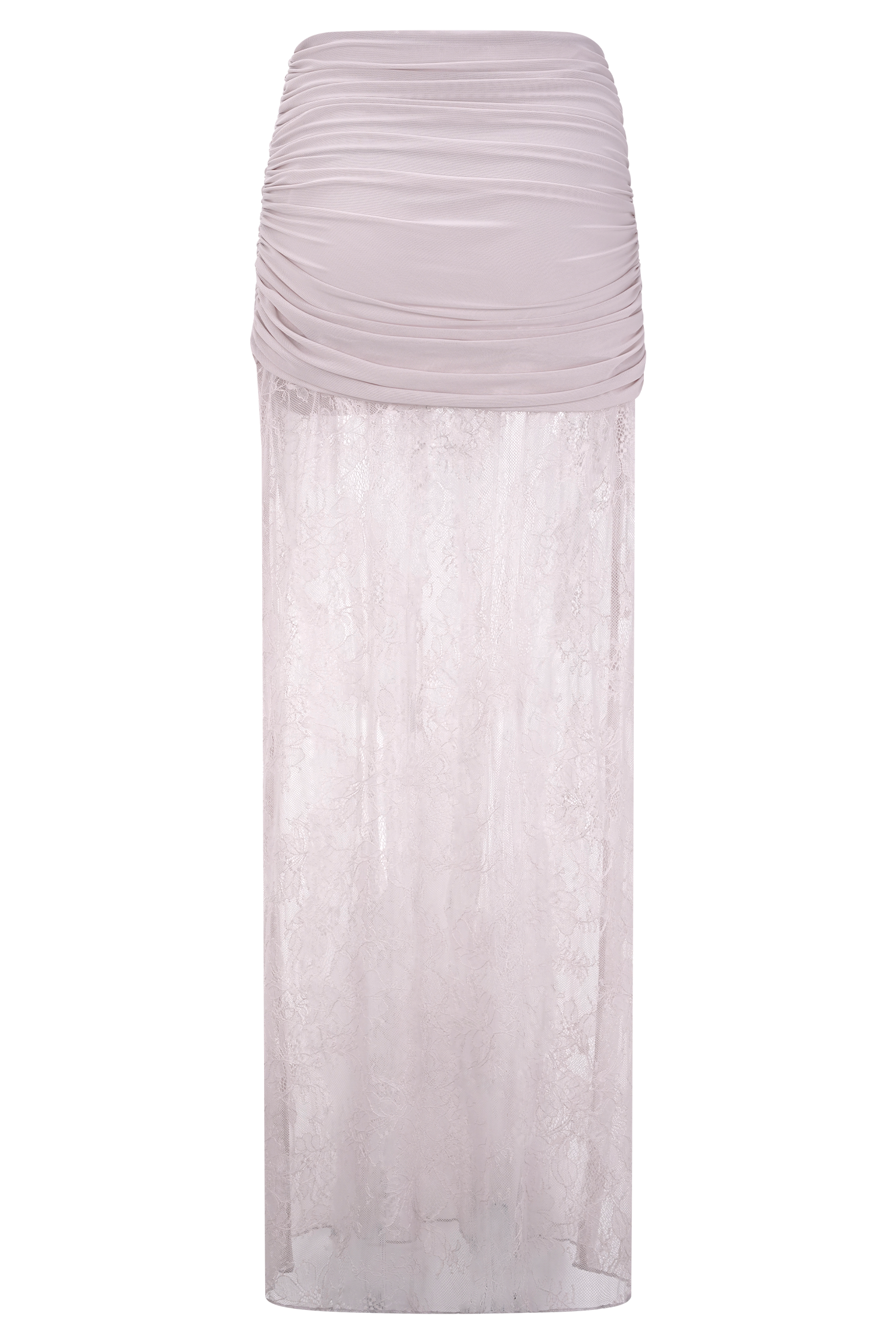 Guinevere Lace And Mesh Maxi Skirt - Lilac - Image 6