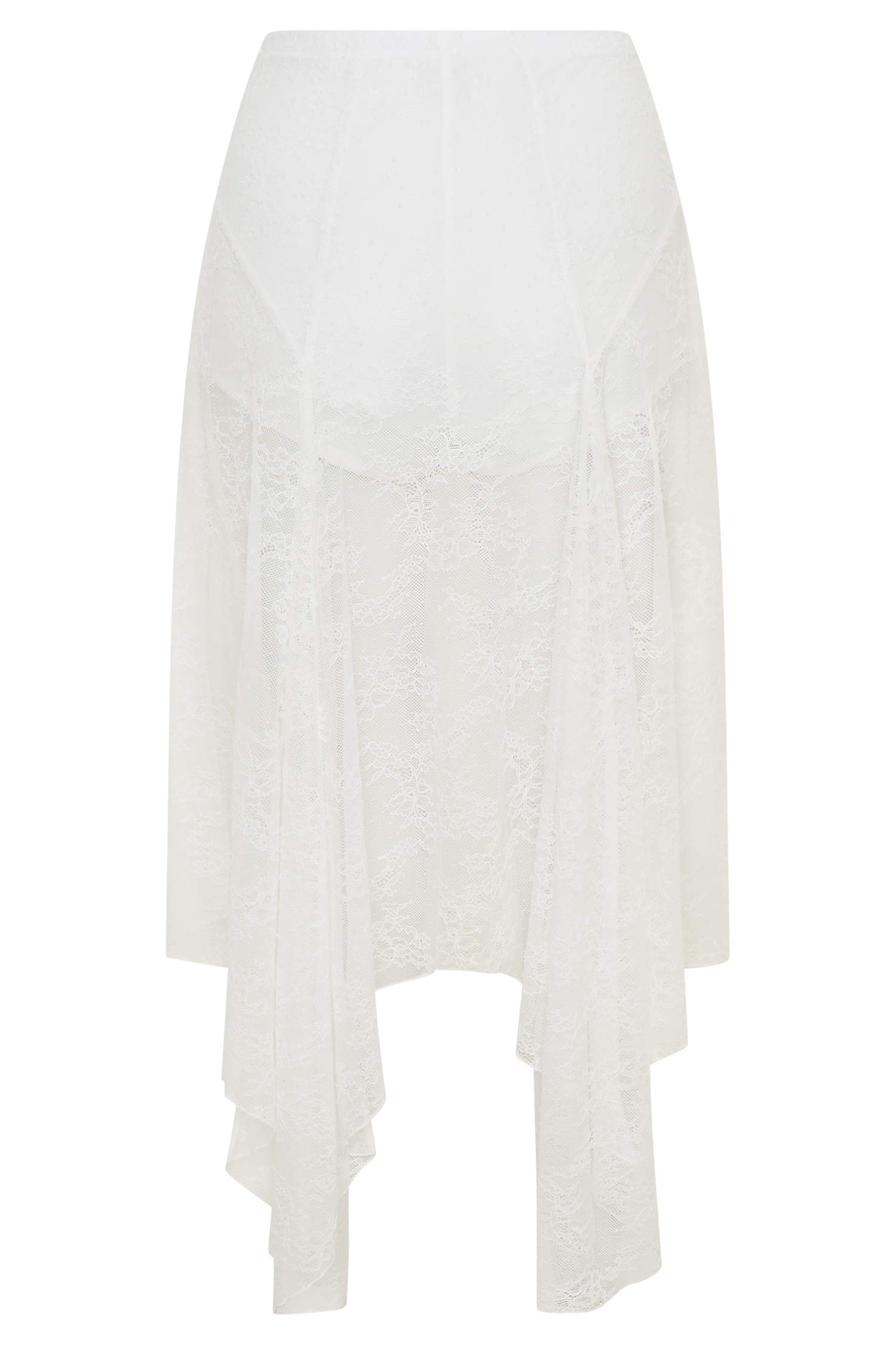 Haime Lace Hankie Midi Skirt - Ivory - Image 8