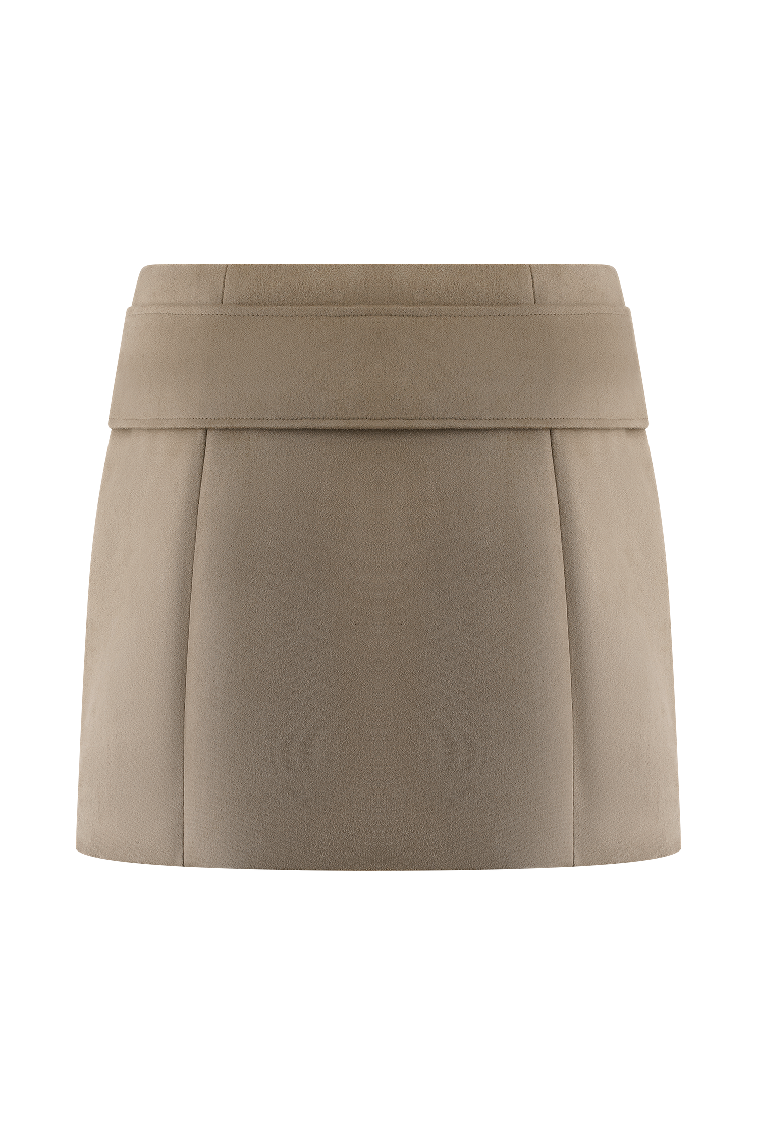 Hayes Faux Suede Belted Mini Skirt - Sand - Image 8