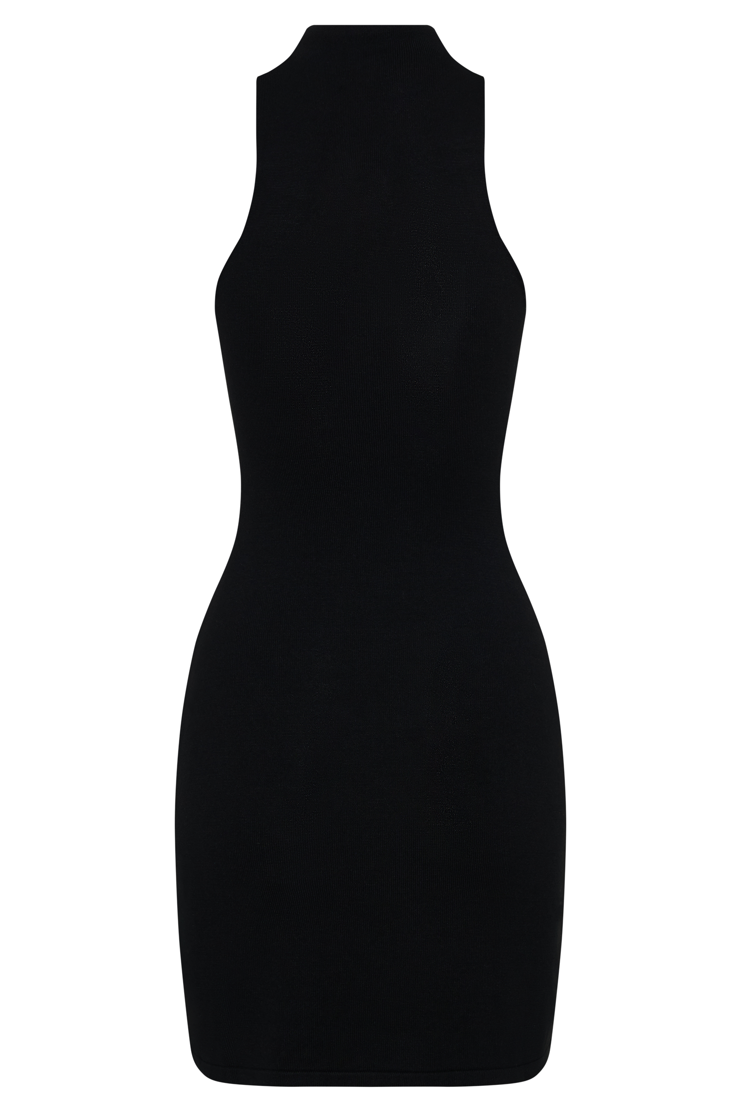 Hector Halter Neck Knit Mini Dress - Black - Image 7