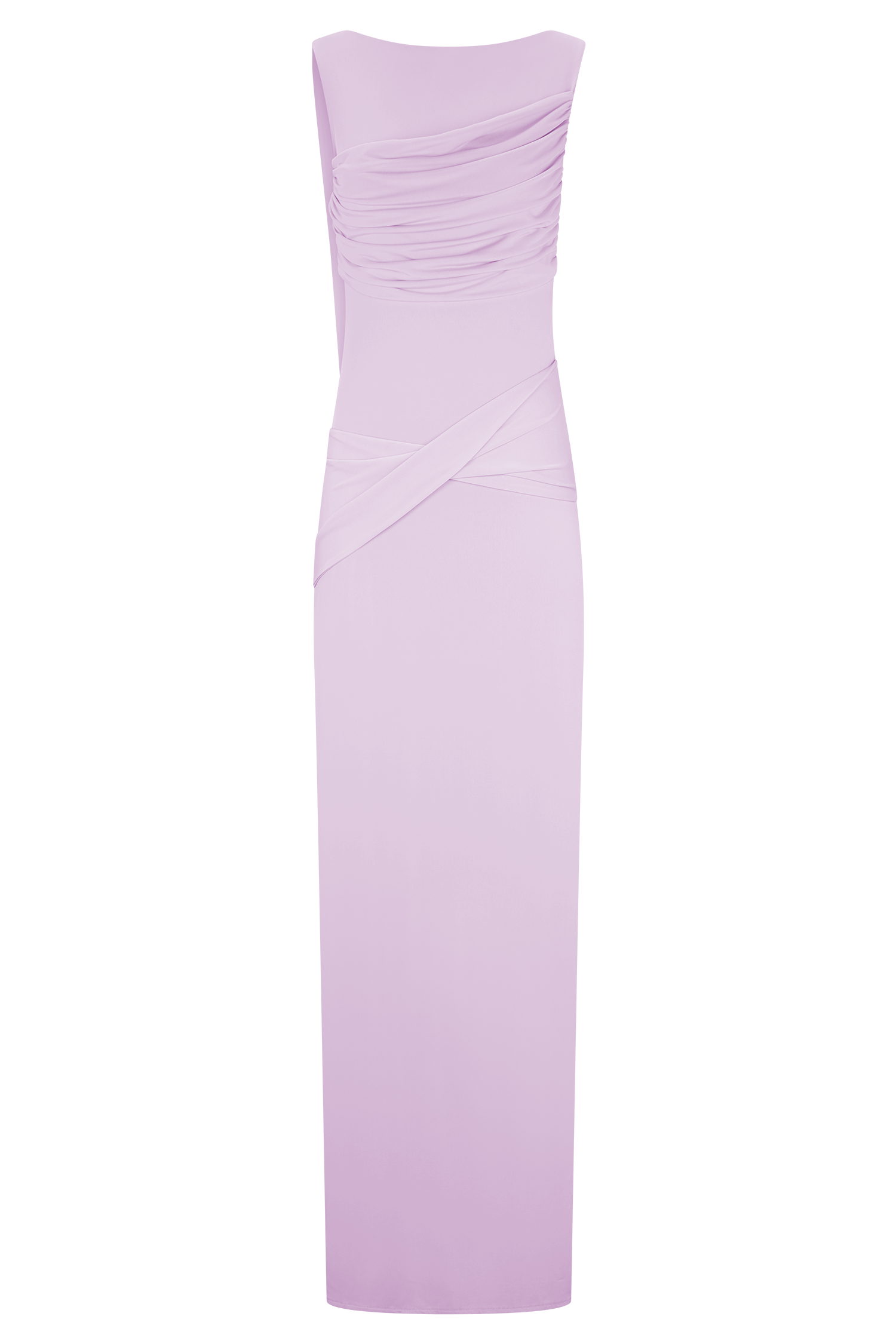 Henley Slinky Drape Maxi Dress - Baby Pink - Image 11