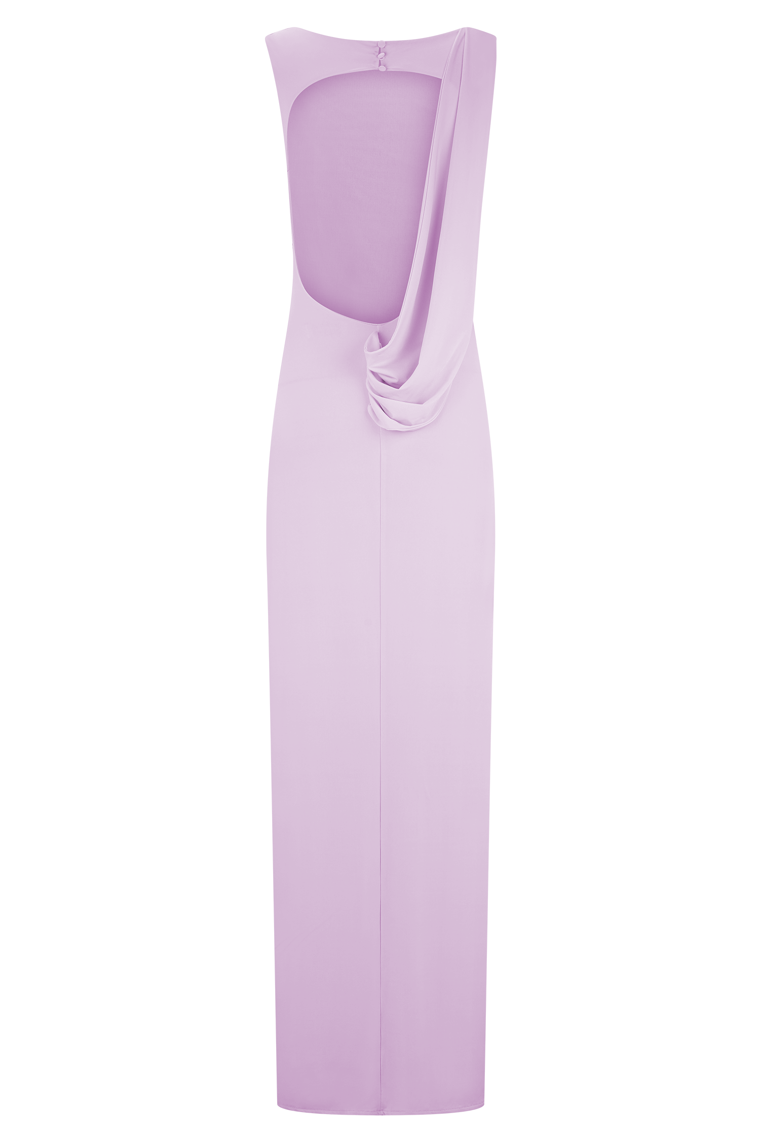 Henley Slinky Drape Maxi Dress - Baby Pink - Image 10