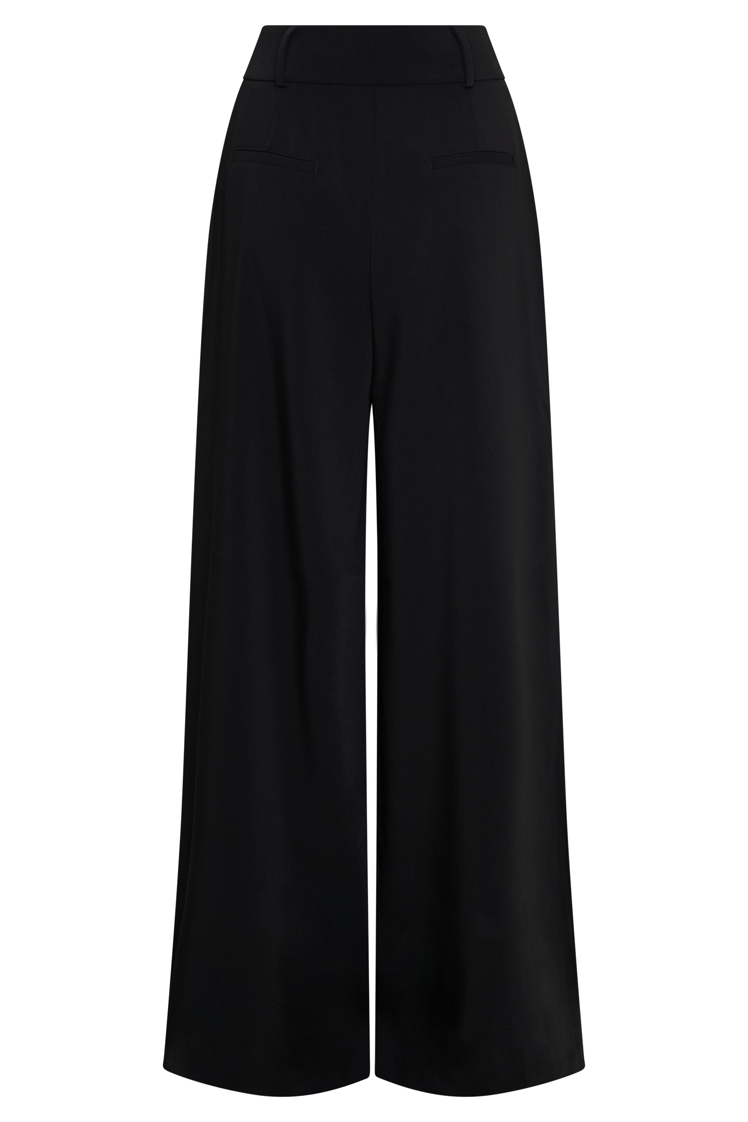 Jacqueline Pleated Wide Leg Pants - Black - Image 6