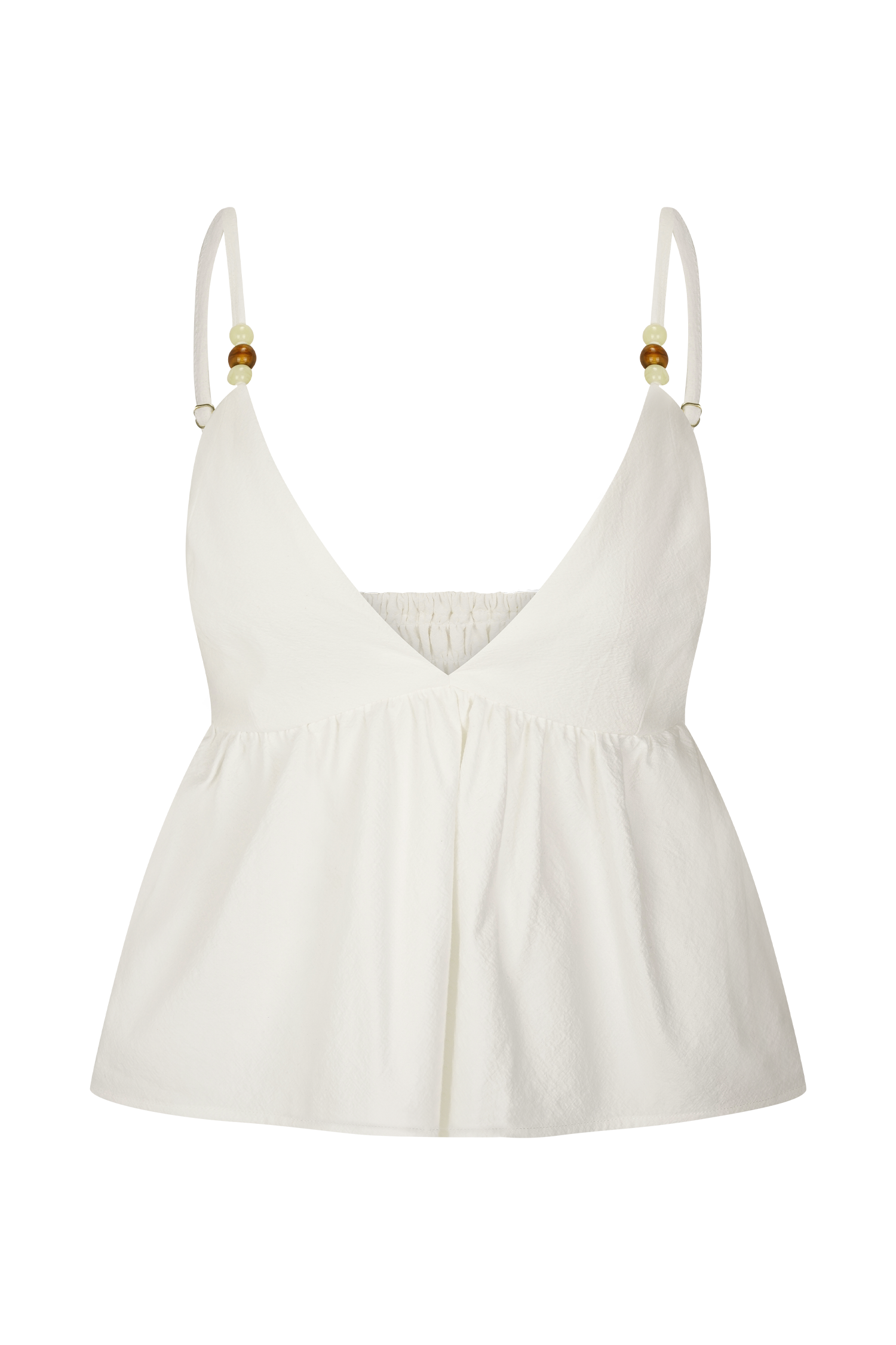 Janayia Cotton Beaded Top - White - Image 9