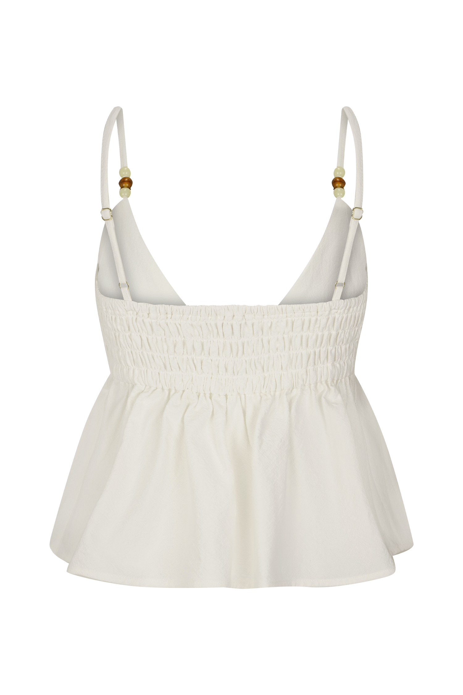 Janayia Cotton Beaded Top - White - Image 8